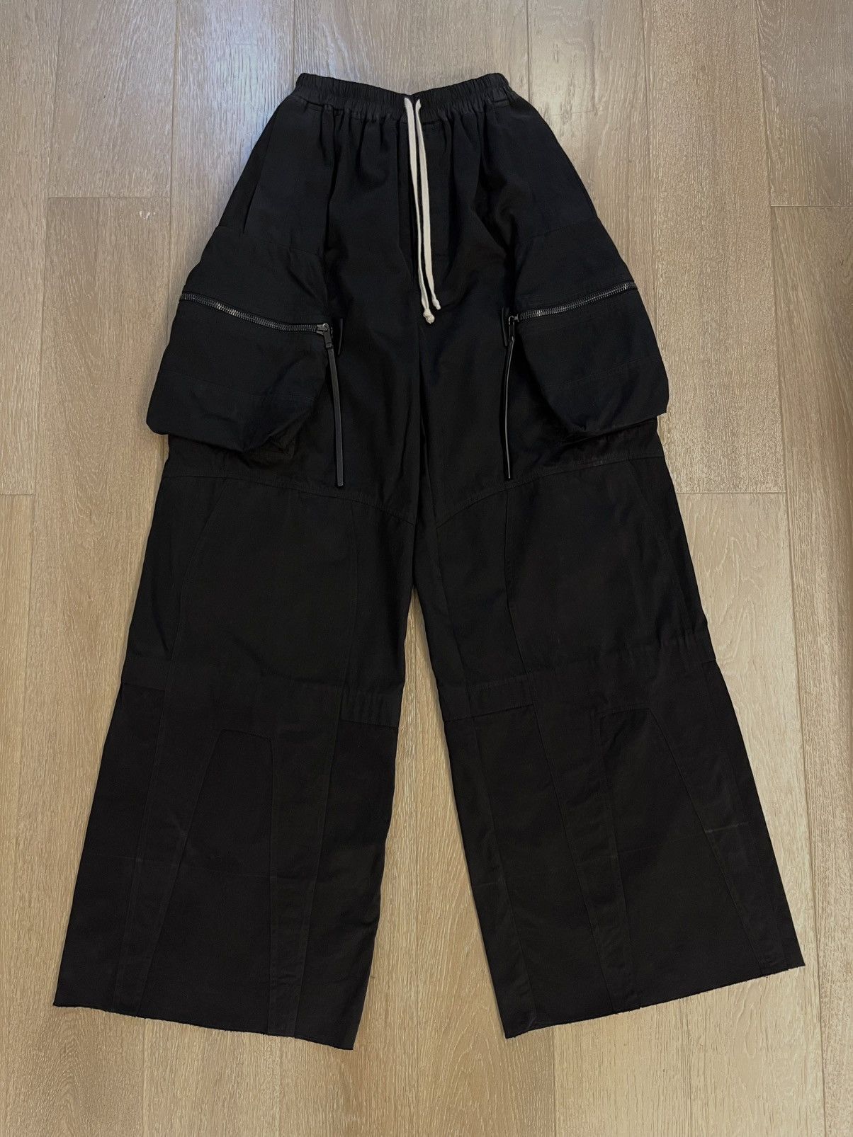 Rick Owens Pannier Cargo Pants FW16 Mastodon Baggy Black 46