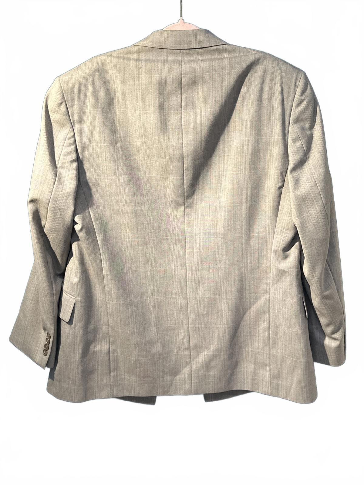 Other Men's 42 Long Barrymore Silver Suit Double Breasted Blazer Size 42L - 3 Thumbnail