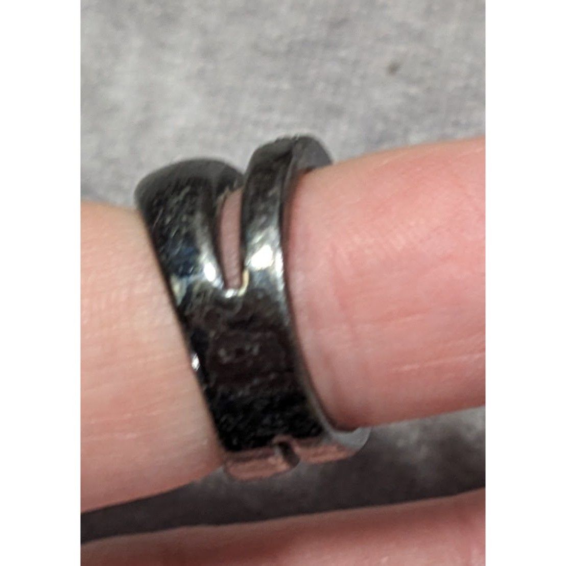 Juicy Couture Juicy Couture Glam Goth Gunmetal Rhinestone Stacked Ring Size ONE SIZE - 10 Thumbnail