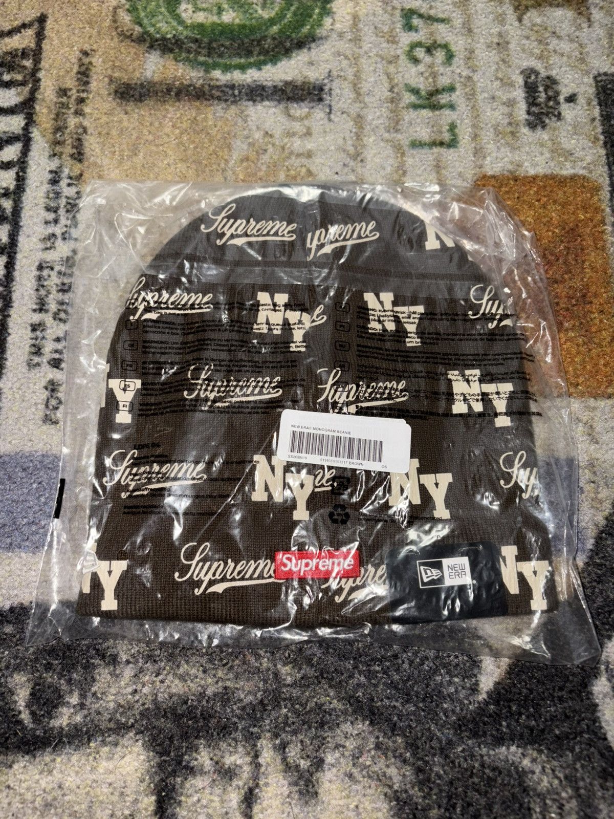 New Era × Supreme Supreme New Era Monogram Beanie Size ONE SIZE - 2 Thumbnail