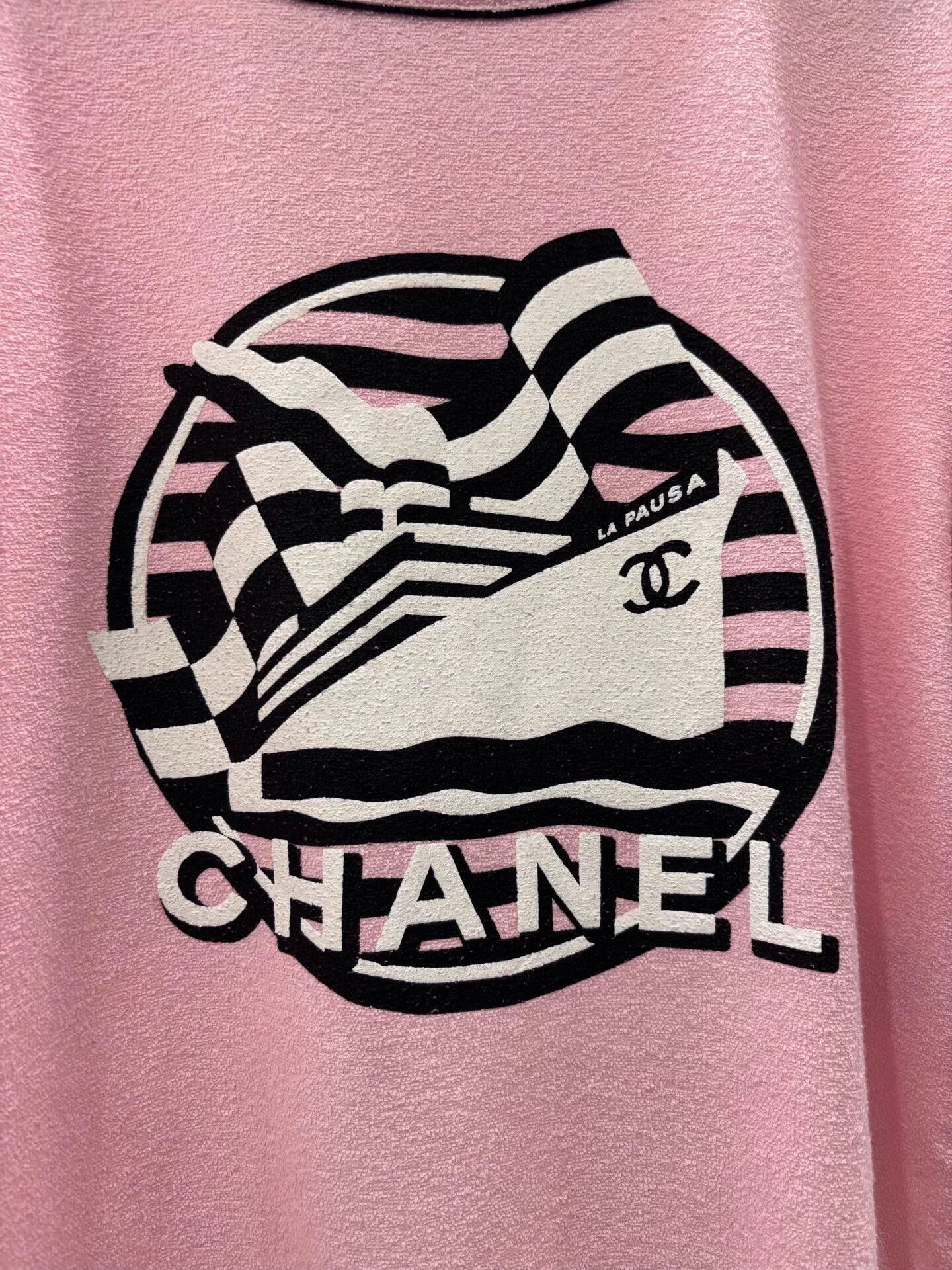 Chanel Chanel Cruise Double C color block pink short tee women's Size XS / US 0-2 / IT 36-38 - 4 Thumbnail