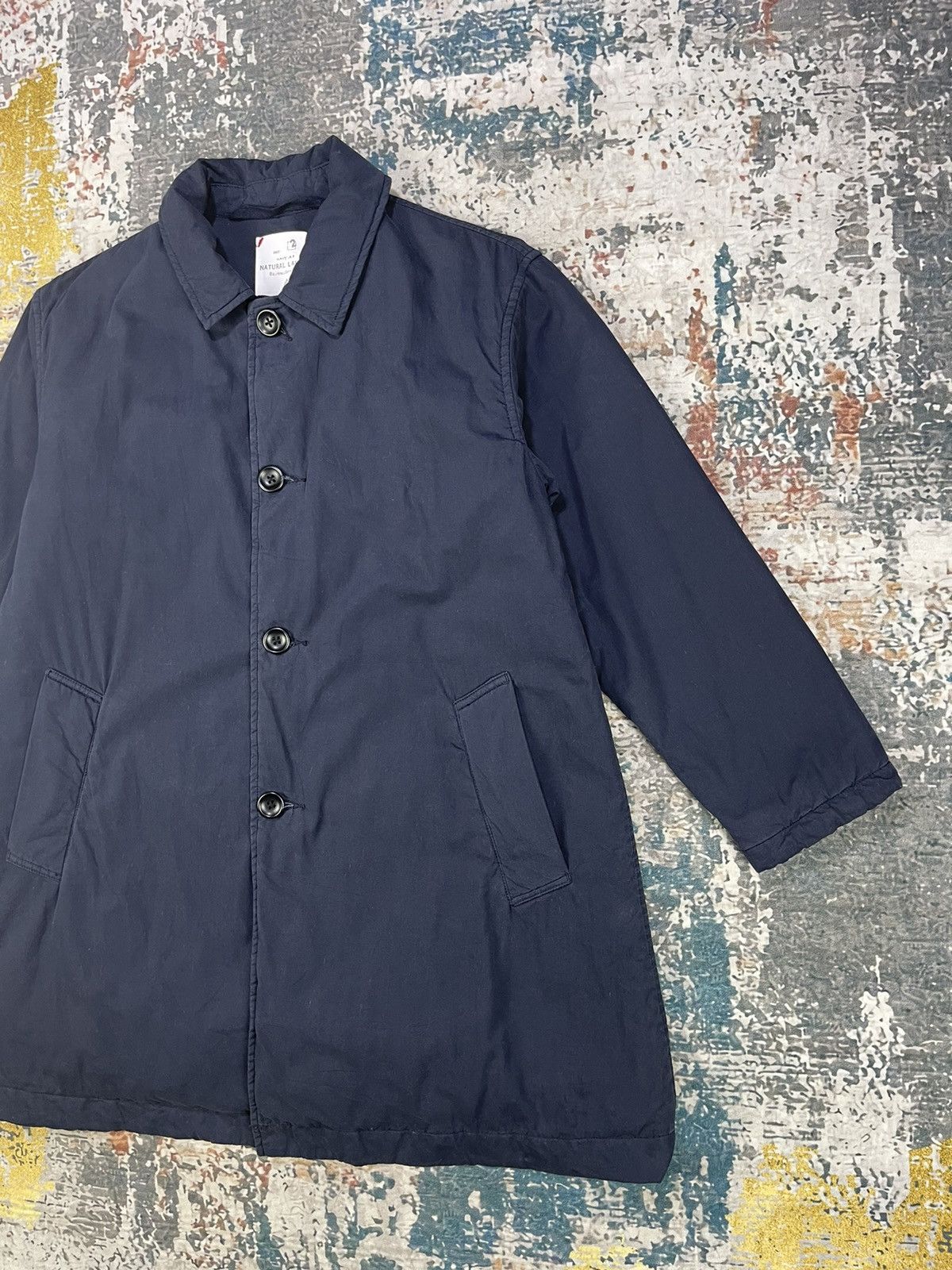 Japanese Brand Natural Laundry Navy Parka Coach Jacket Size US M / EU 48-50 / 2 - 3 Thumbnail