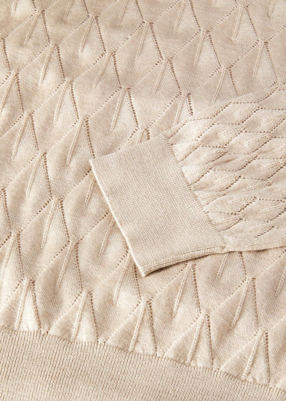 Loro Piana o1srvl11e0125 Piura Crewneck Sweater in Beige Size M / US 6-8 / IT 42-44 - 3 Thumbnail