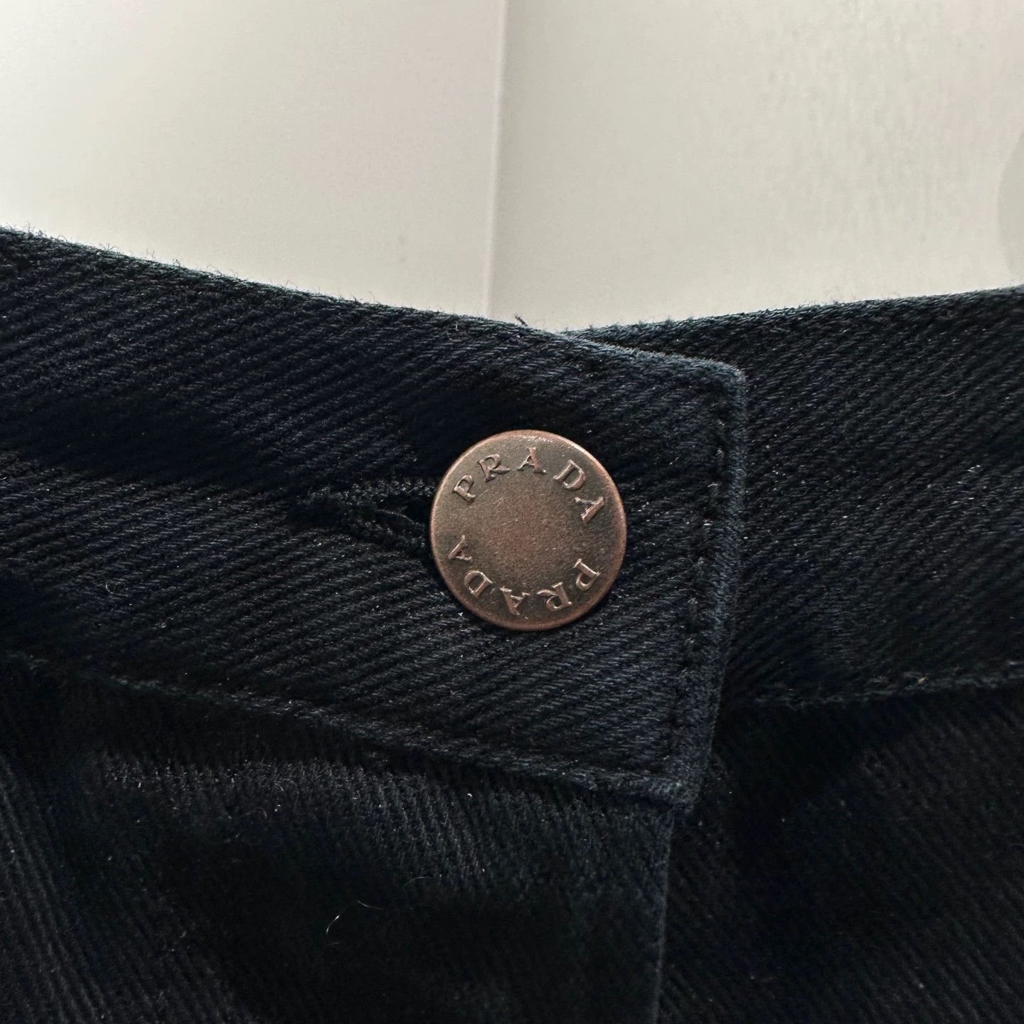 Prada Prada Wide-Leg Jeans Tri Logo Leather Patch 28 Size 28" / US 6 / IT 42 - 8 Thumbnail