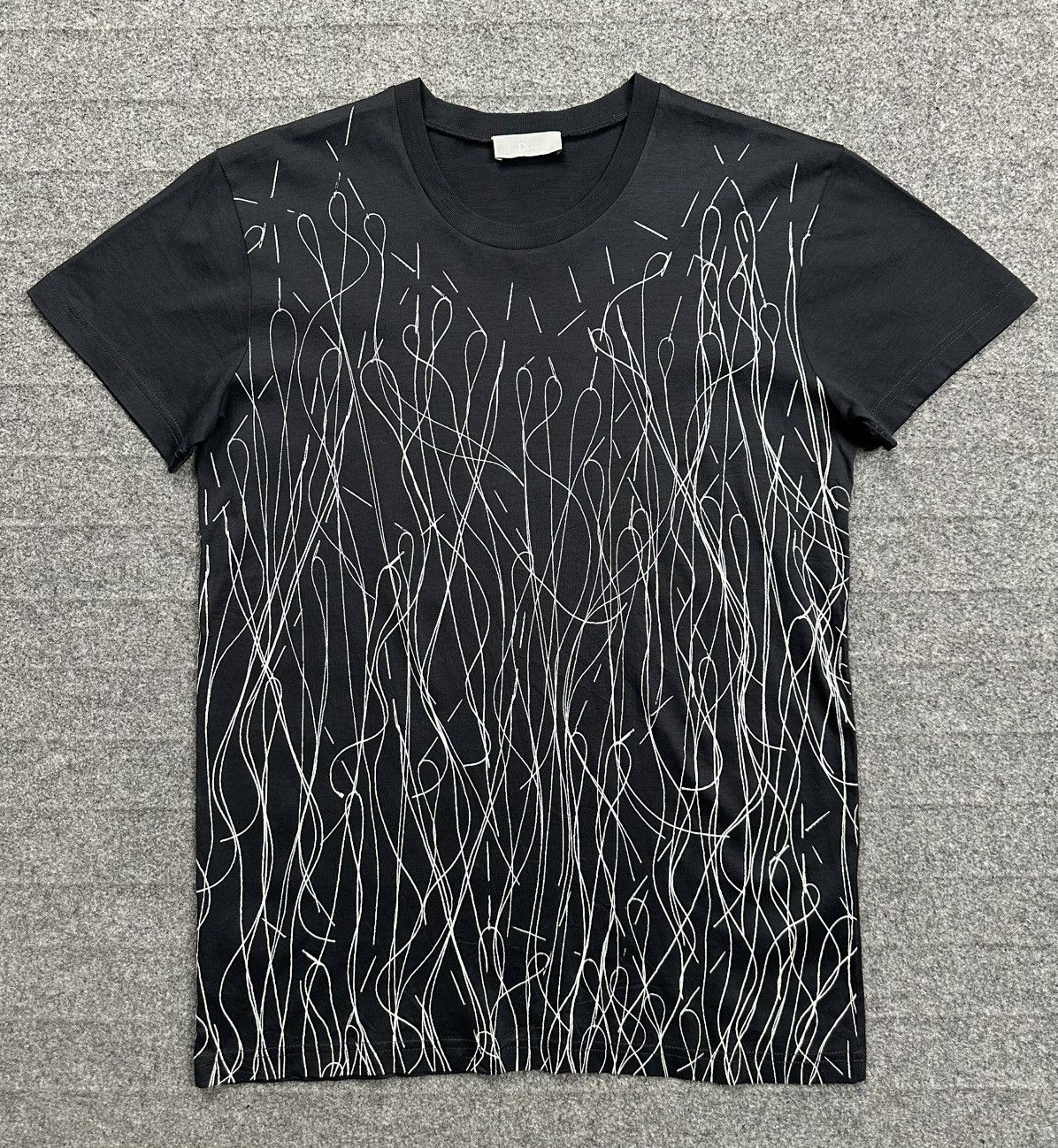 Dior Men's Dior Homme VOTC Eye Tee Hedi T-Shirt Black Sz S AW04