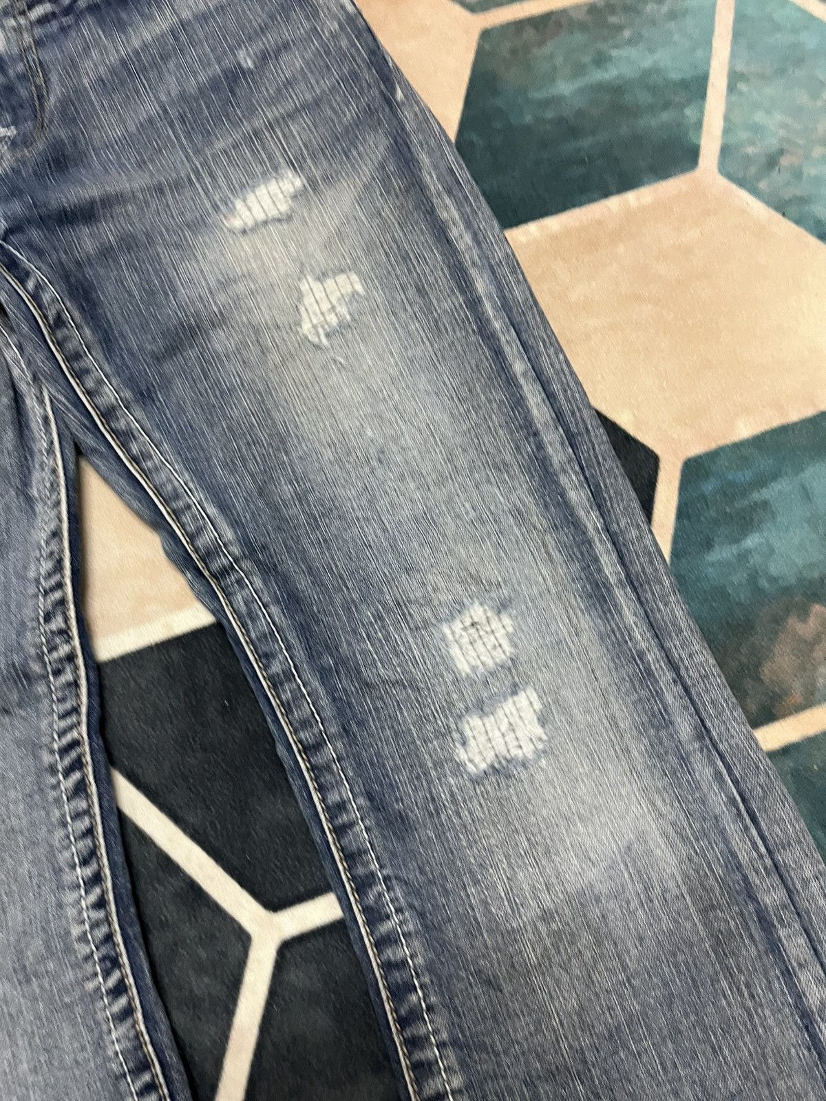 Blue Blue Japan 💥Urban Heritage FLARE Bootcut Distressed Jeans Size US 30 / EU 46 - 6 Thumbnail
