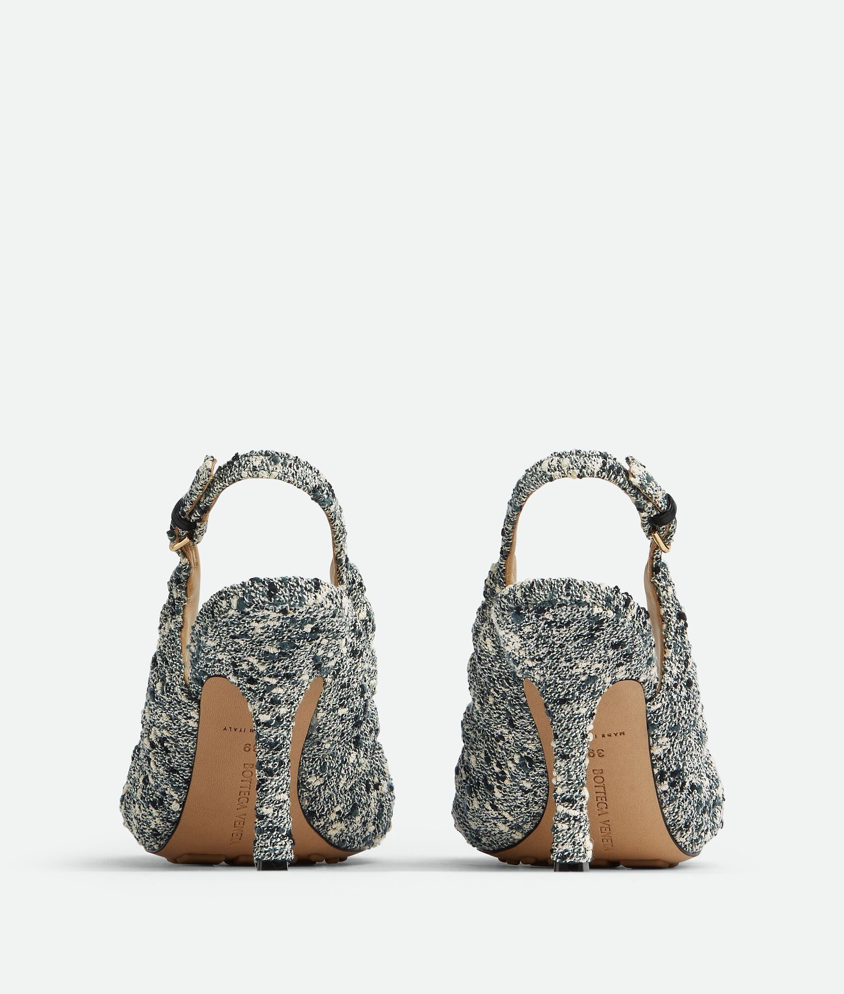 Bottega Veneta o1loc1c0925 732358 Padded Slingback Sandals in Green Size US 11 / IT 41 - 3 Thumbnail