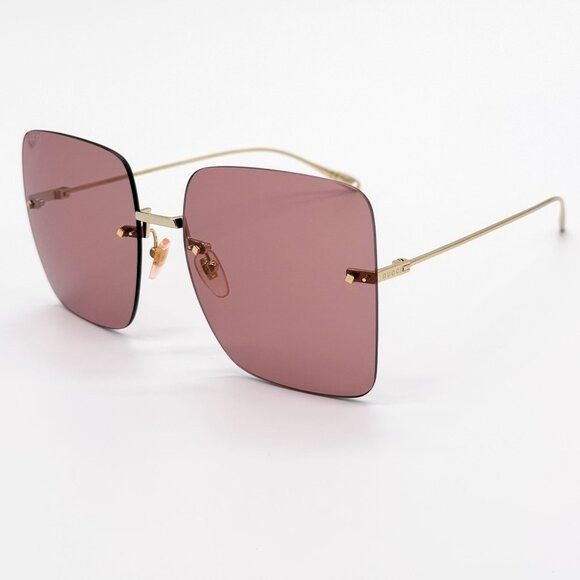 Gucci NEW GUCCI SUNGLASSES GG1147S 005 GOLD/PINK WOMEN EYEWEAR Size ONE SIZE - 4 Thumbnail