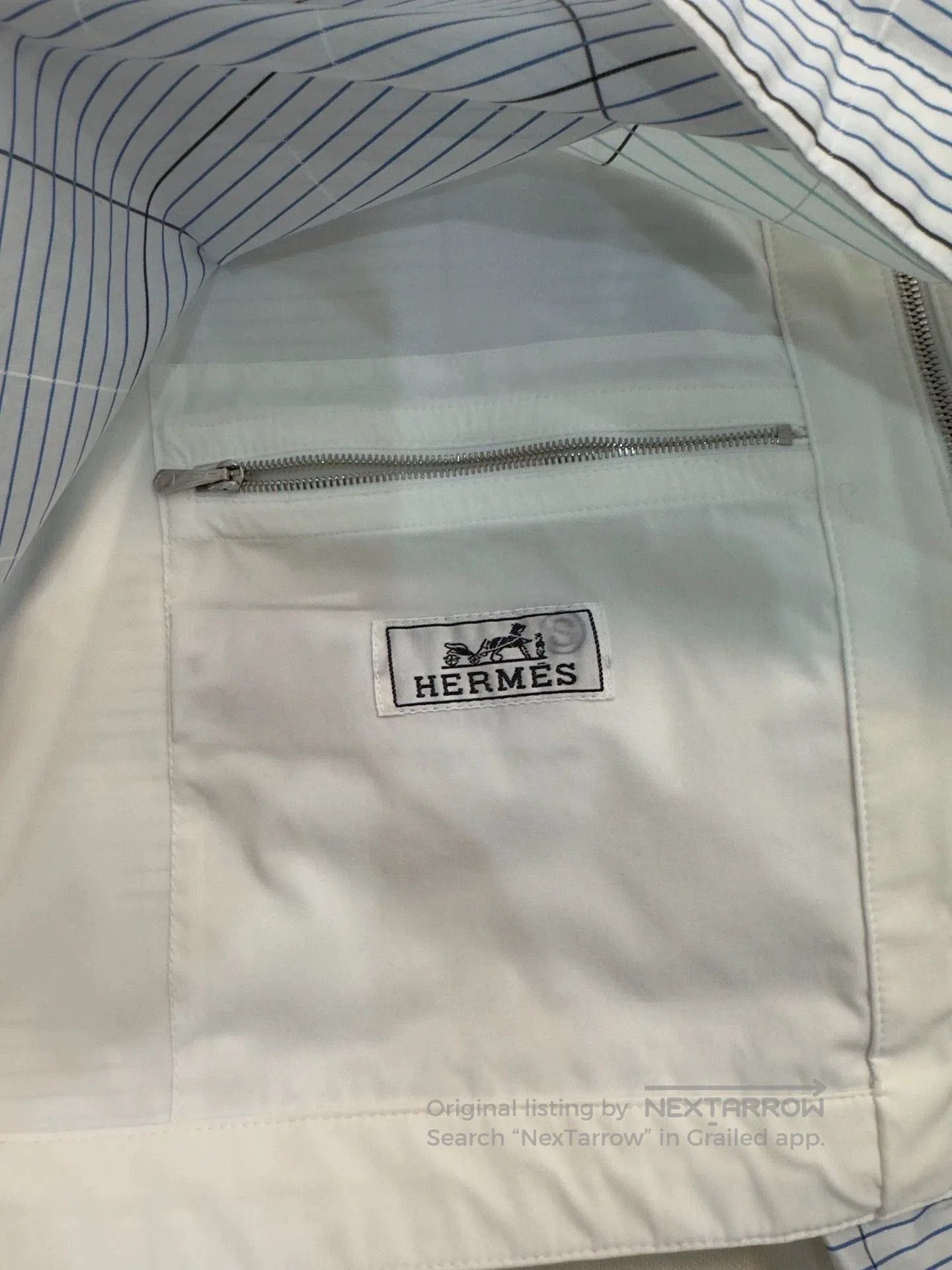 Hermes Hooded Checkered Light Jacket. Size US S / EU 44-46 / 1 - 4 Thumbnail