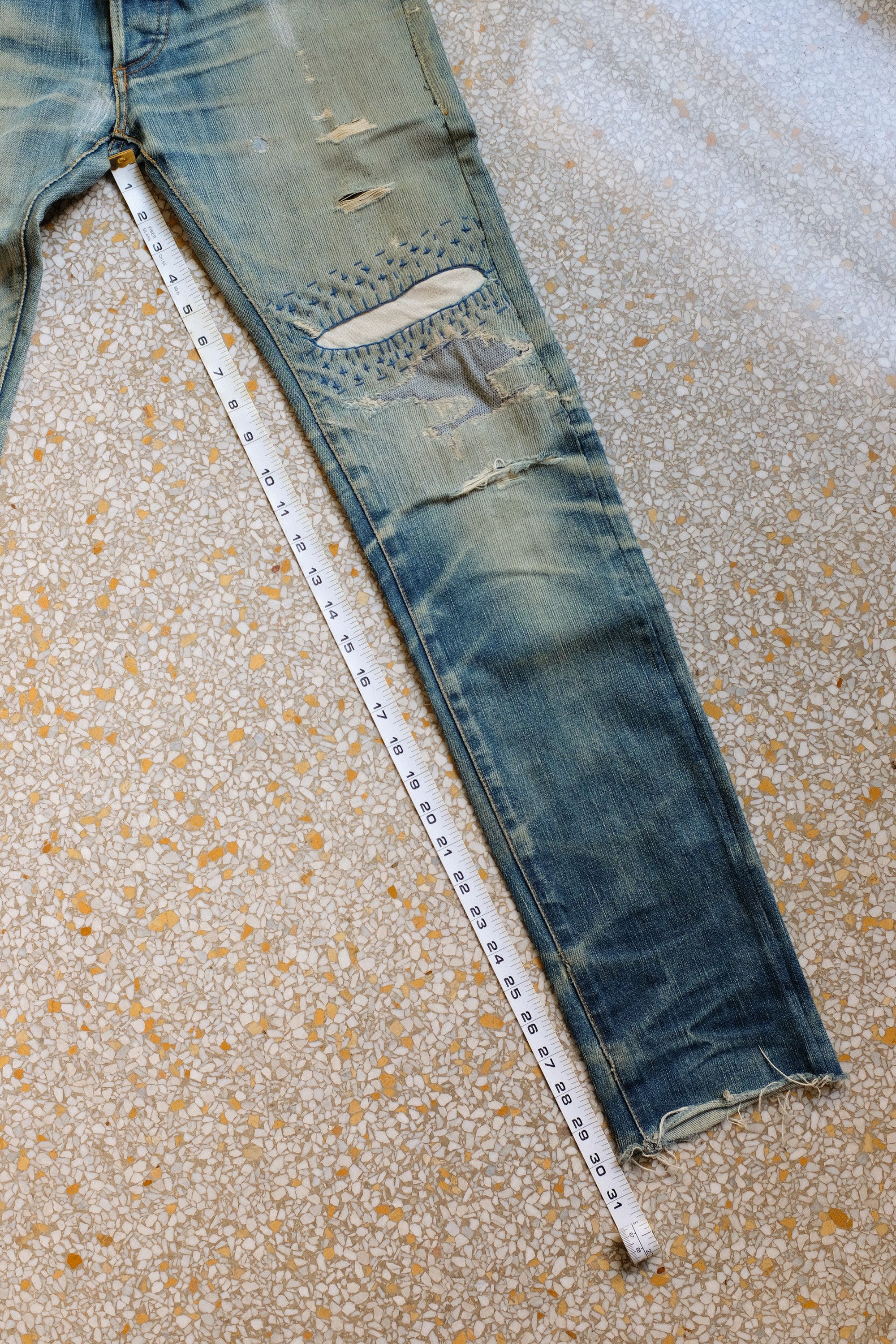 Dior Dior Homme MIJ Jeans Thrashed Repaired Hedi Slimane Size US 26 / EU 42 - 6 Thumbnail