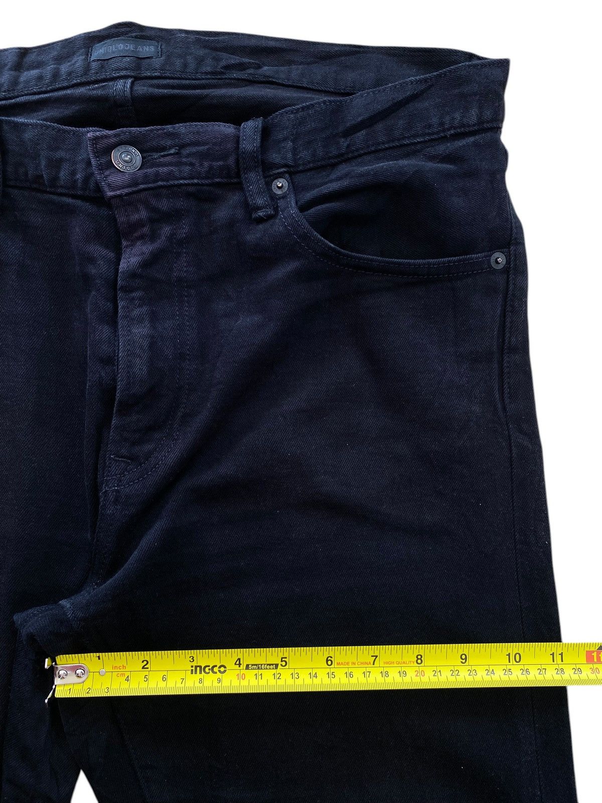 Uniqlo Uniqlo X Selvedge Black Wash Style Straight Leg Jeans Size US 36 / EU 52 - 7 Thumbnail