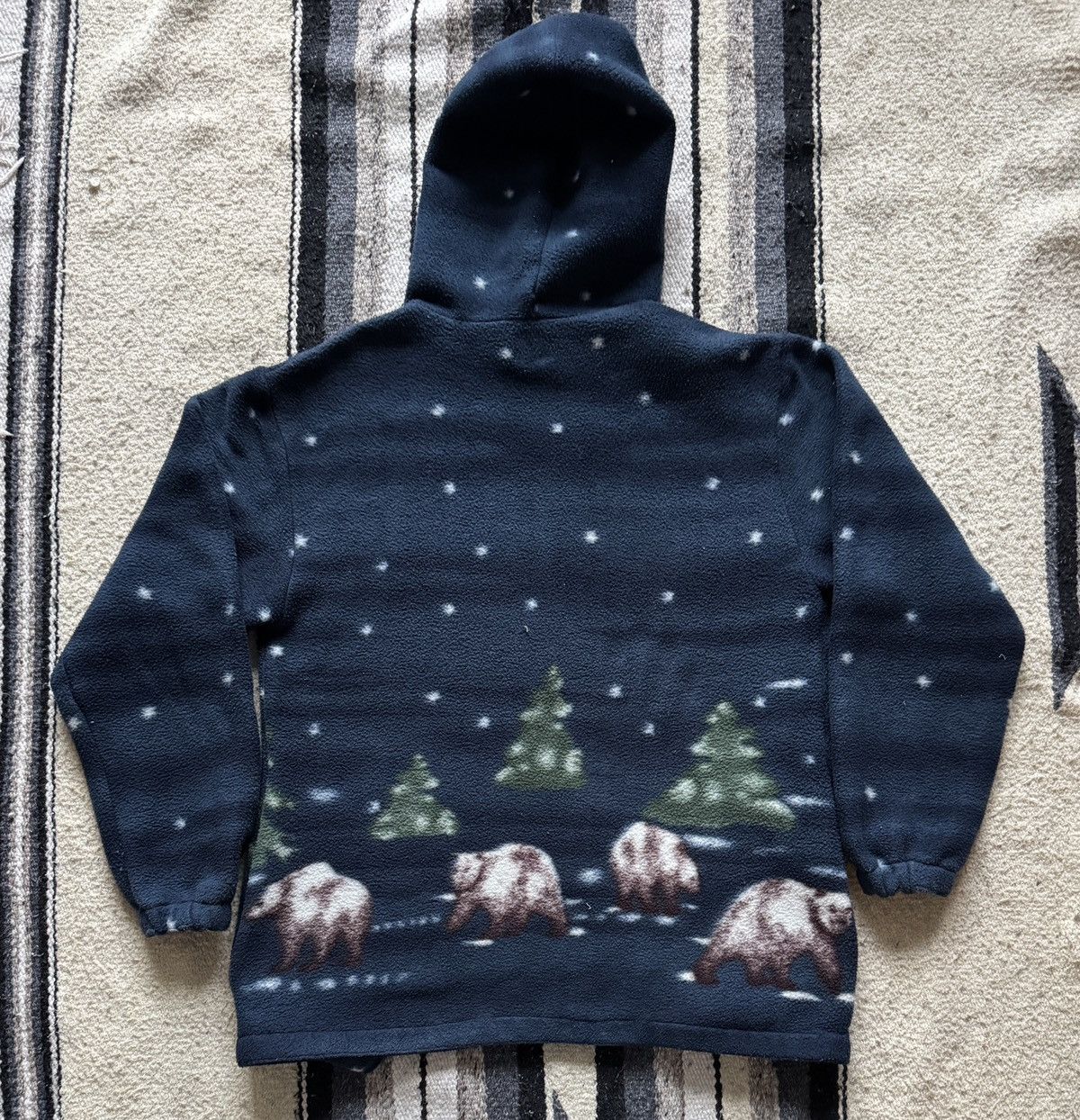 Vintage Vintage Fleece Spirit Bear Nature AOP Hoodie Size L Size US L / EU 52-54 / 3 - 8 Thumbnail