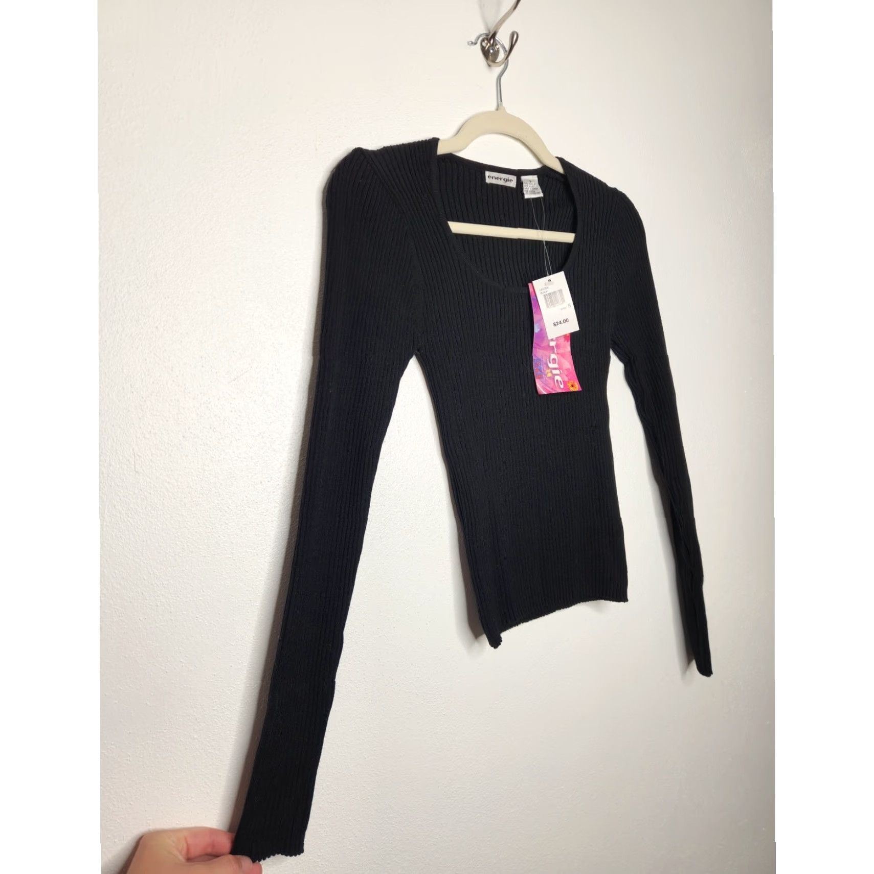 Energie VINTAGE Energie T-Shirt Women S Black NWT Small Y2k Goth Emo 90s 00s Witchy Fall Ribbed Stretchy graphic? Size S / US 4 / IT 40 - 2 Thumbnail