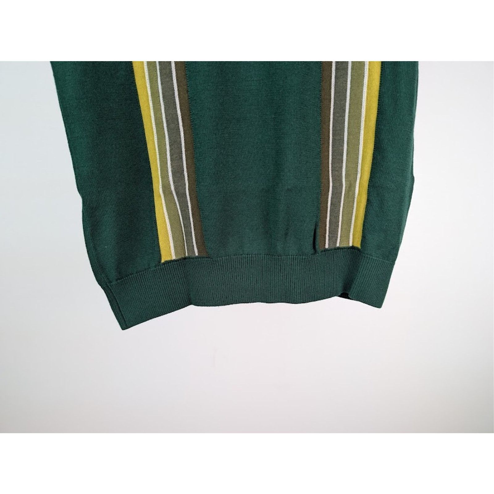 Amiri o1rshd1 Stack Stripe Short Sleeve Polo Shirt in Green Size US S / EU 44-46 / 1 - 4 Thumbnail