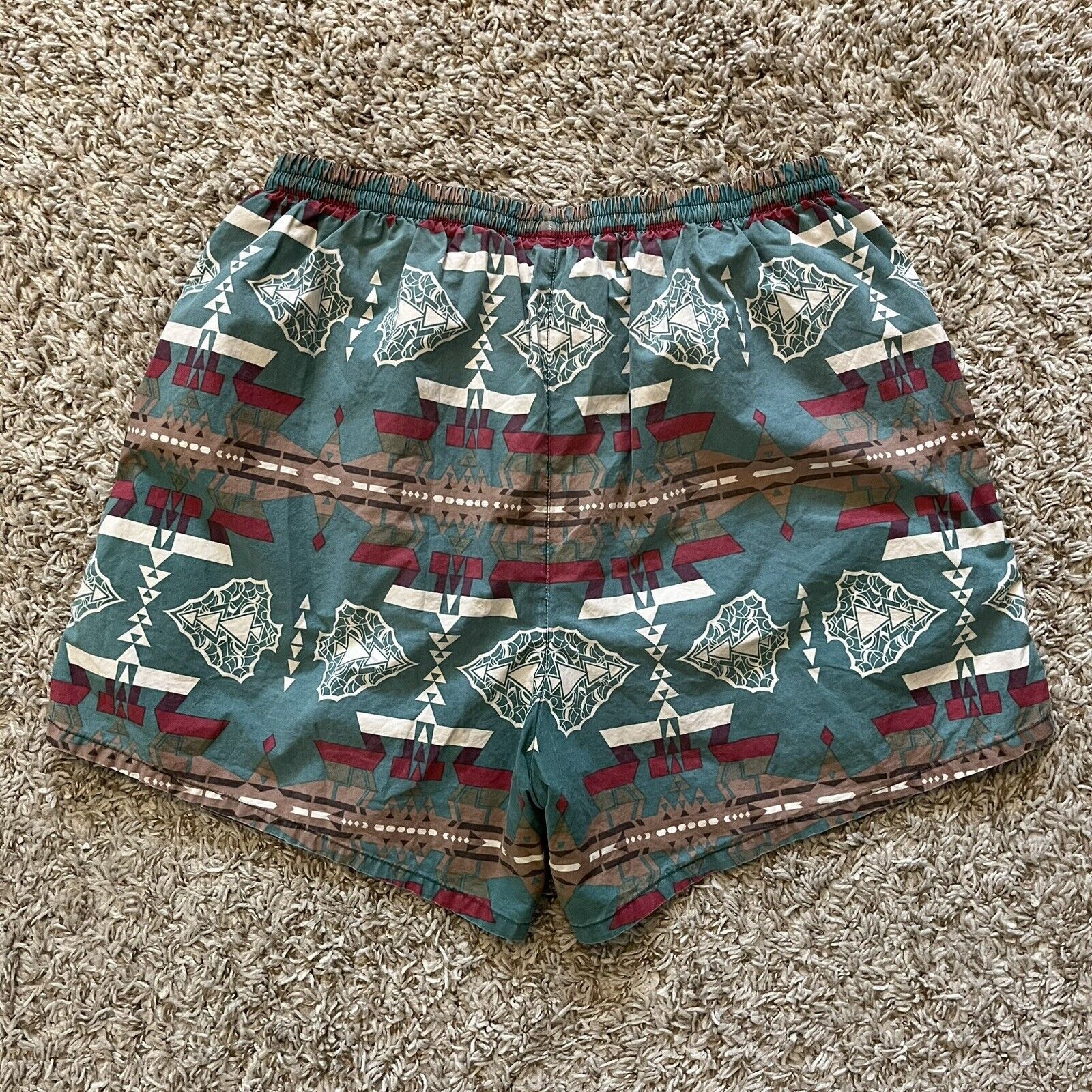 Polo Ralph Lauren × Vintage 90s Polo Sport Aztec Navajo Swim Trunks Board Shorts 5” L Size US 34 / EU 50 - 6 Thumbnail