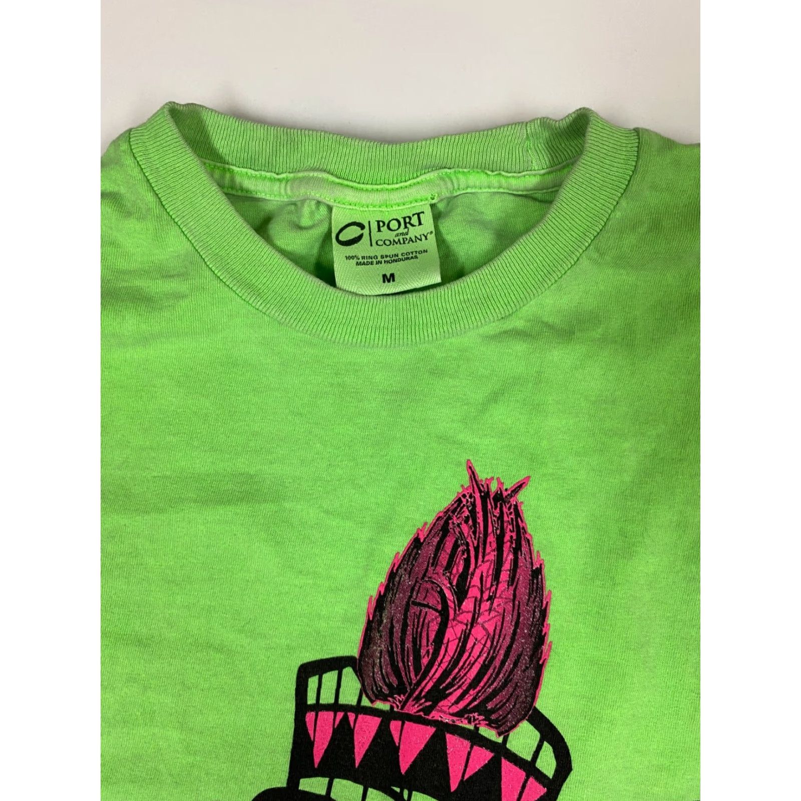 Port & Company Port & Company Surf Board Mens T-Shirt Medium Green Cotton Spandex Crew Neck Short Sleeve Logo Regular Vintage No Size US M / EU 48-50 / 2 - 4 Thumbnail