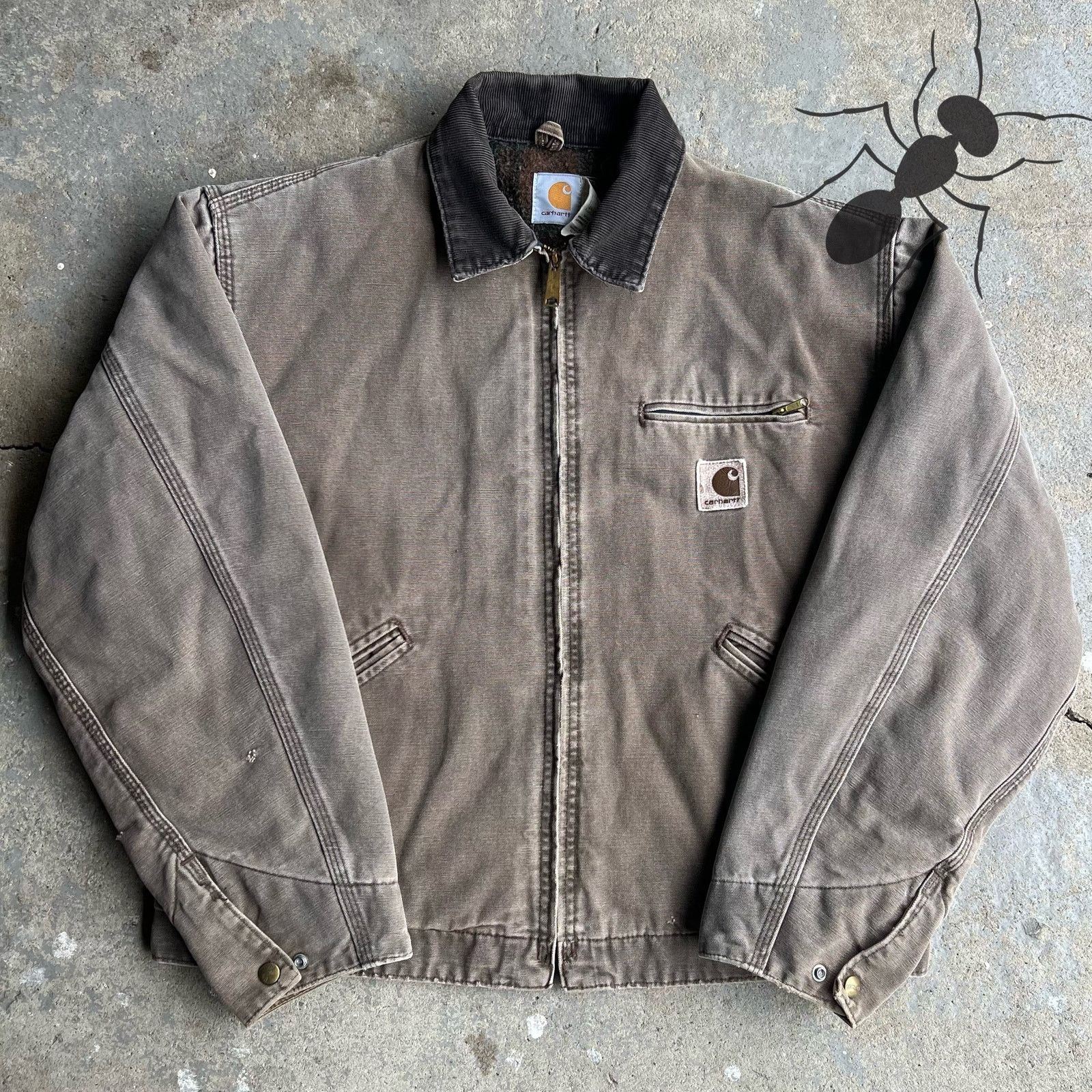 Vintage J43 CHT brown carhartt detroit work wear jacket