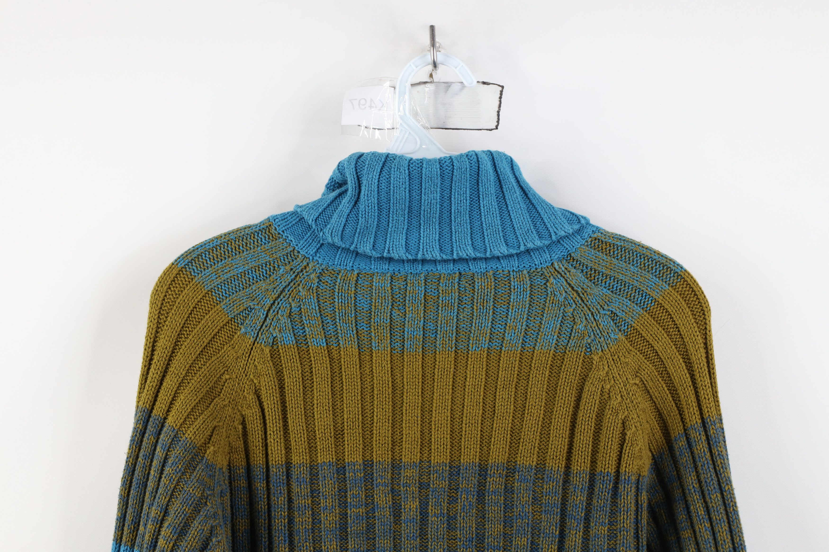 Vintage Vintage 90s Streetwear Knit Cropped Turtleneck Sweater Size L / US 10 / IT 46 - 9 Thumbnail