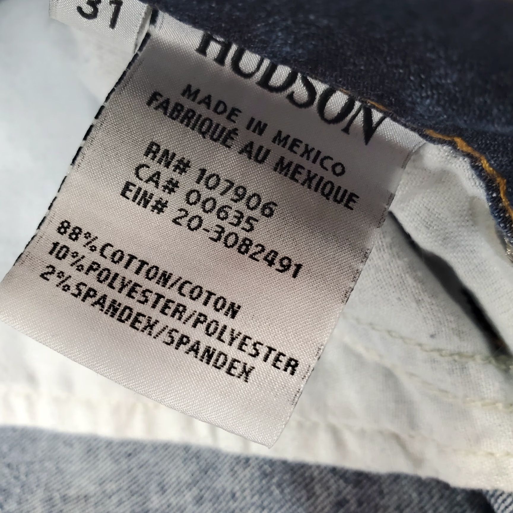 Hudson Hudson Womens Size 31 Blue Denim 5 Pocket Stretch Krista Super Skinny Jeans Shirt Hoodie? Size 24" / US 00 / IT 34 - 7 Thumbnail
