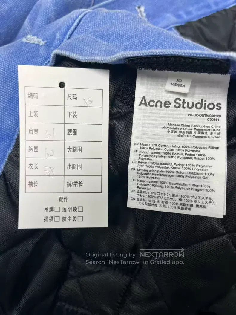 Acne Studios Acne Studios Face Expression Distressed Denim Jacket Size US XS / EU 42 / 0 - 4 Thumbnail