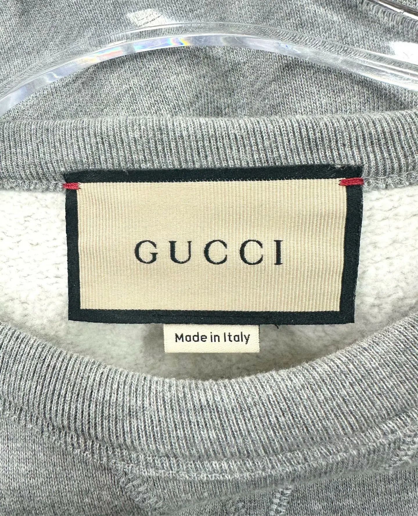 Gucci Guicci Gray Letter Logo Patchwork Fake Two-piece Sweater| Size US M / EU 48-50 / 2 - 3 Thumbnail
