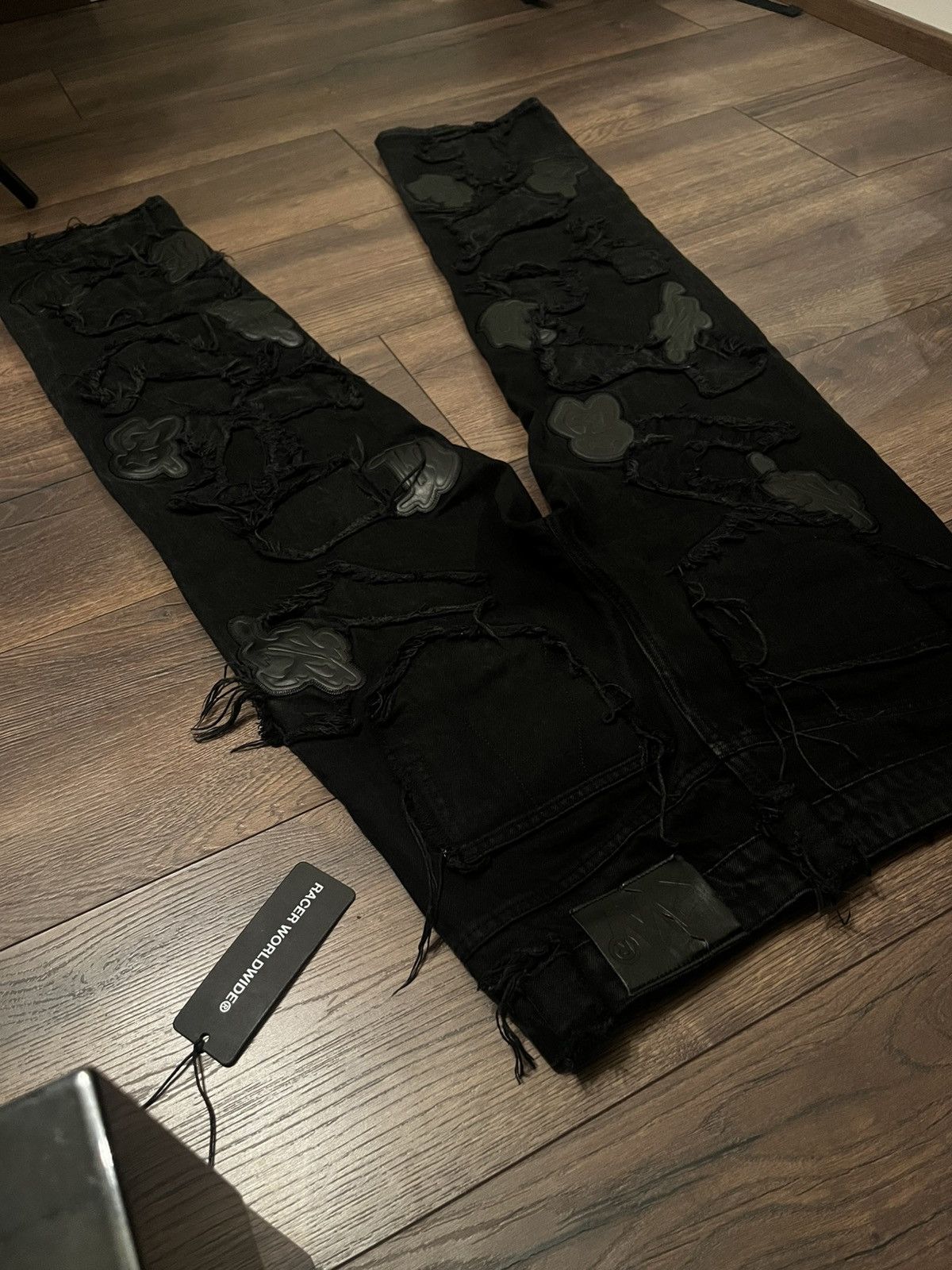 Racer Worldwide Racer Worldwide Patch Jeans Black Size US 30 / EU 46 - 3 Thumbnail