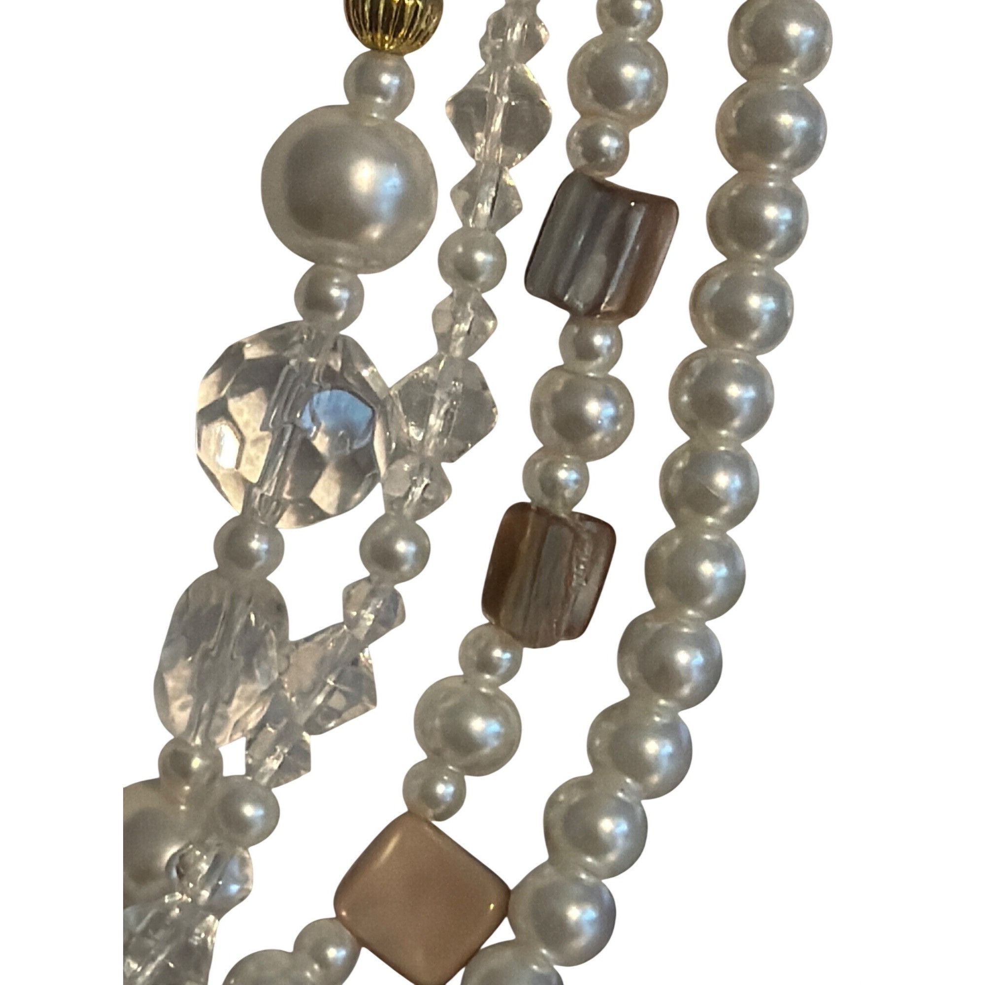 Other Premier Designs Daydream Necklace Multi Strand Gold Tone Fau Size ONE SIZE - 2 Thumbnail