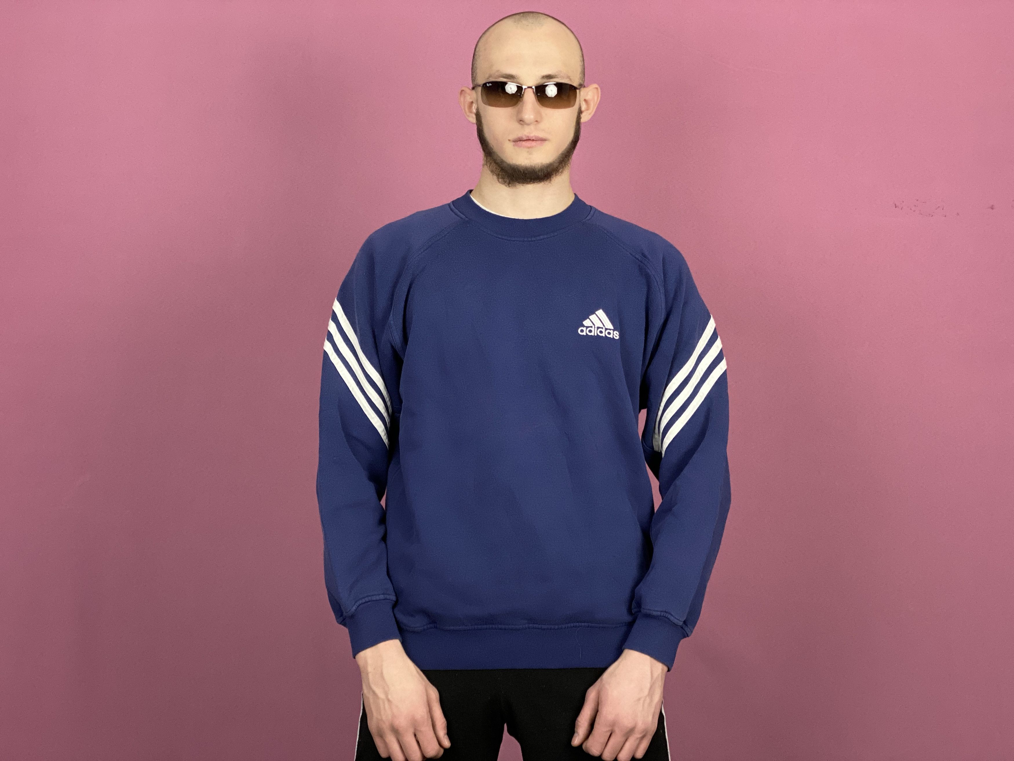Adidas × Vintage 90s Adidas Vintage Men's Sweatshirt - M Size US M / EU 48-50 / 2 - 4 Thumbnail