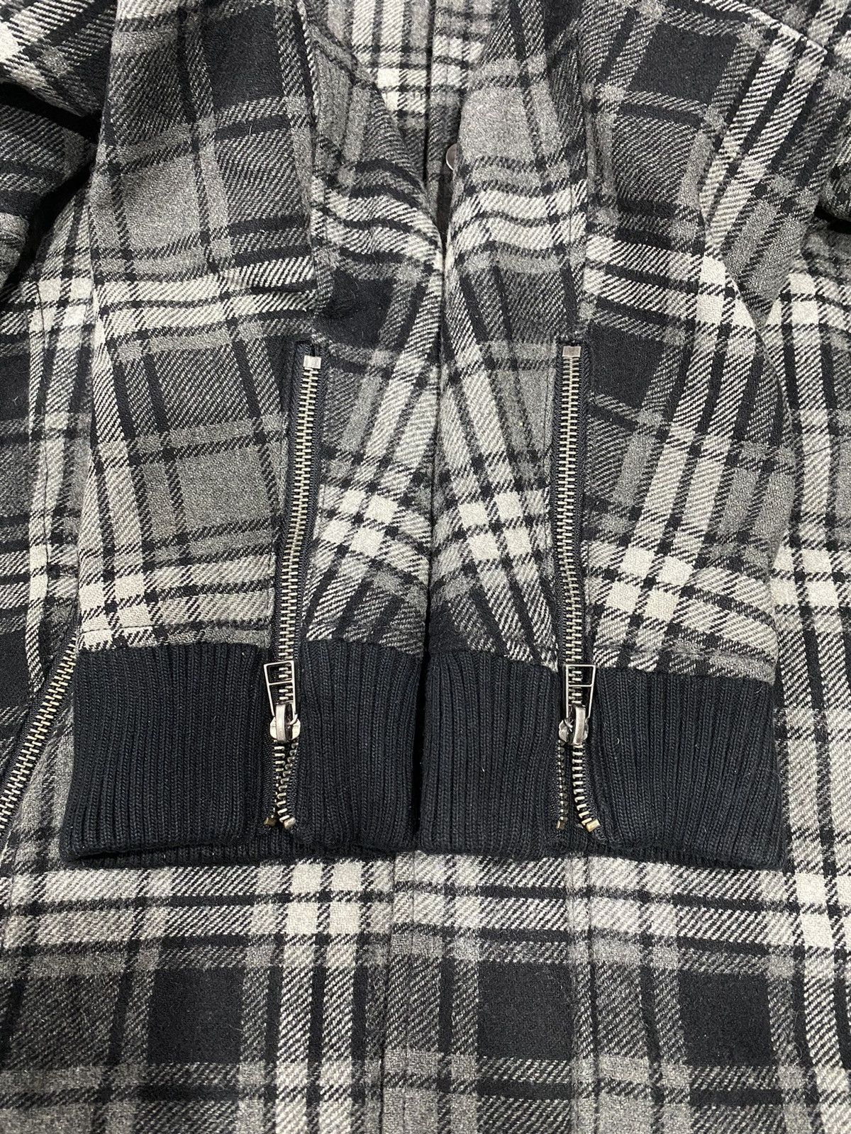 semanticdesign Rare SEMANTIC DESIGN Wool Checkered Zipper Jacket (M) Size US M / EU 48-50 / 2 - 20 Thumbnail