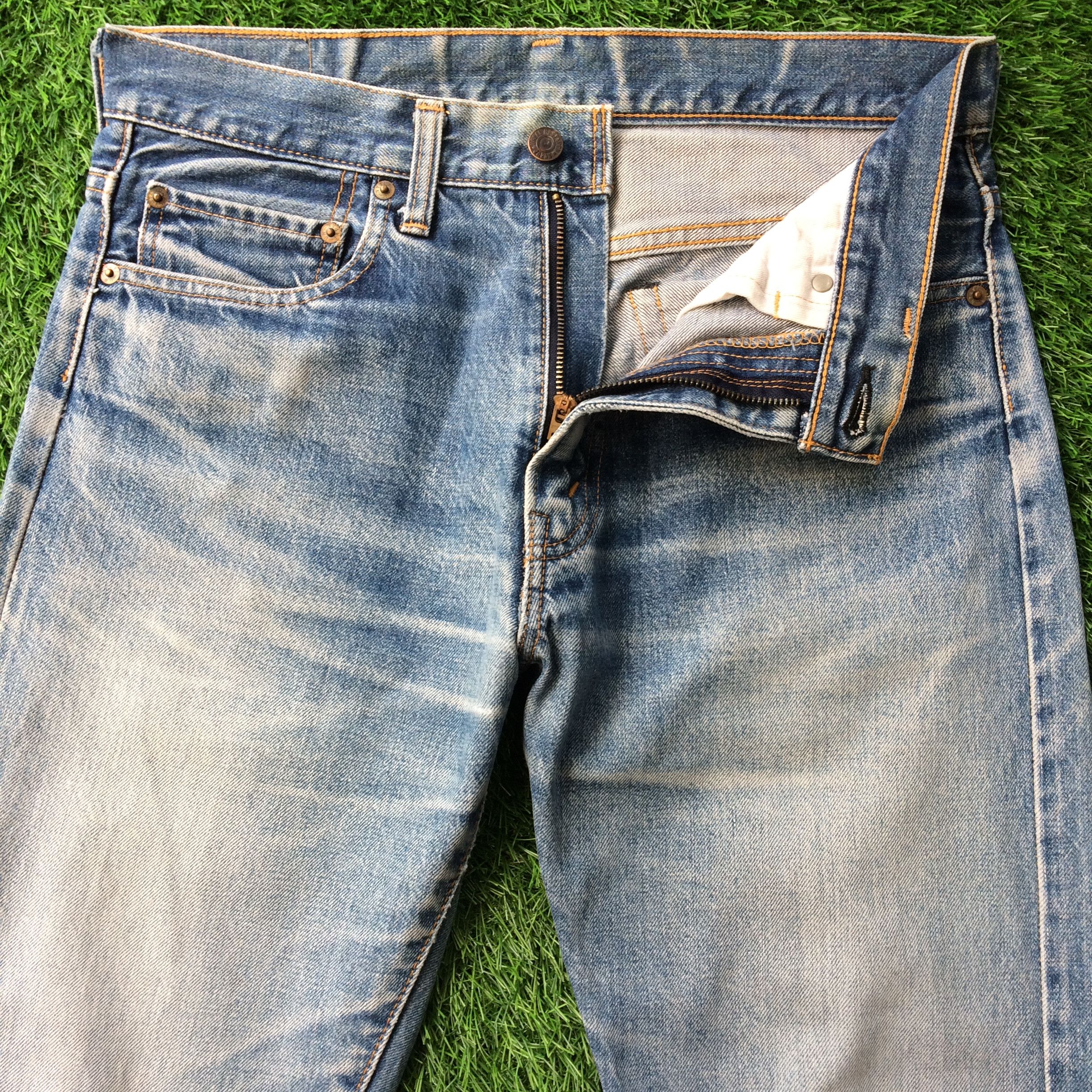Japanese Brand × Jean Distressed Japanese Selvedge Faded Denim Jeans D-733 Size US 31 - 3 Thumbnail
