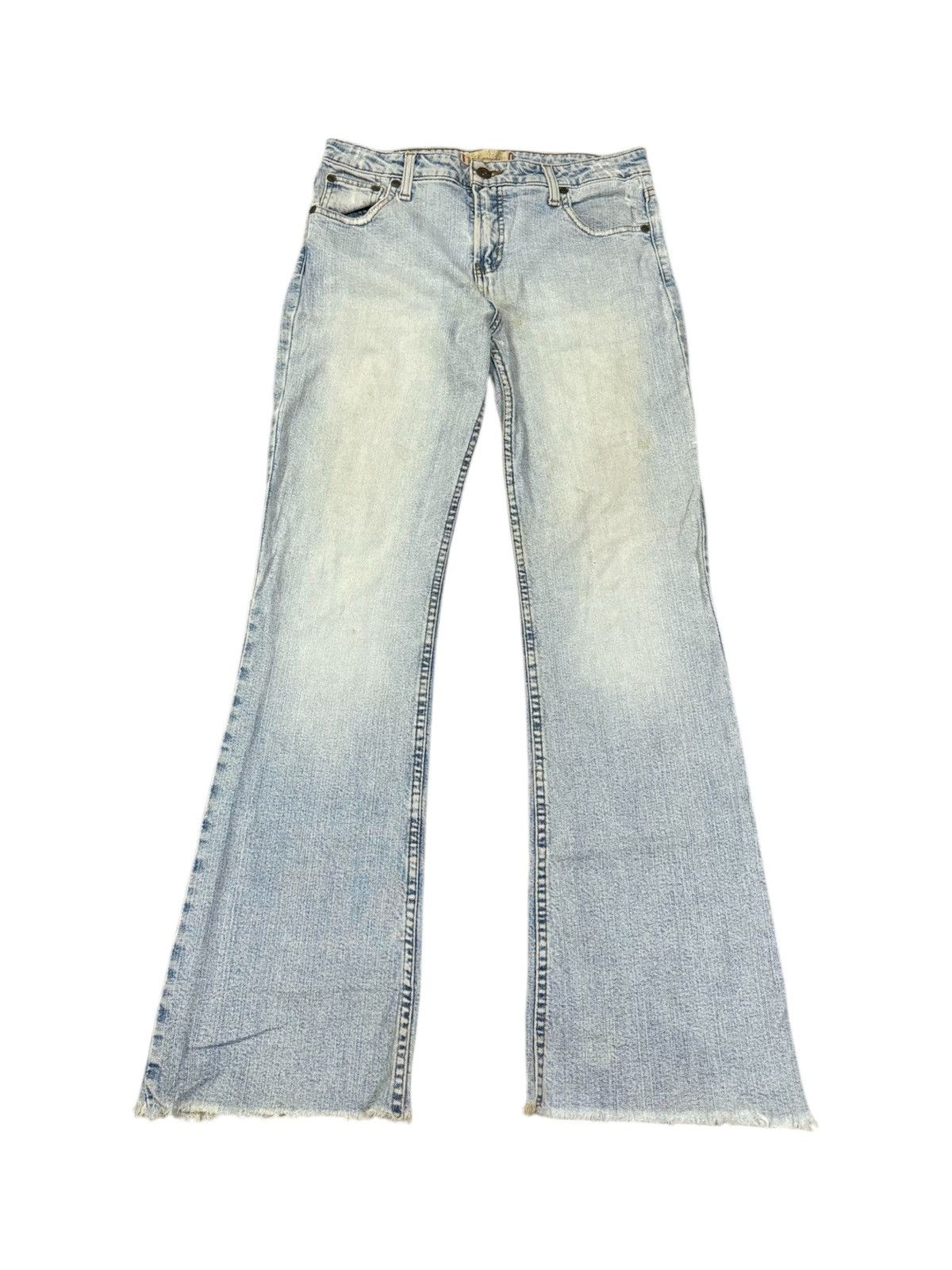 Japanese Brand Vintage Flare Jeans Stone Wash Jeans Faded Wash Jeans Japan Size US 30 / EU 46 - 1 Thumbnail