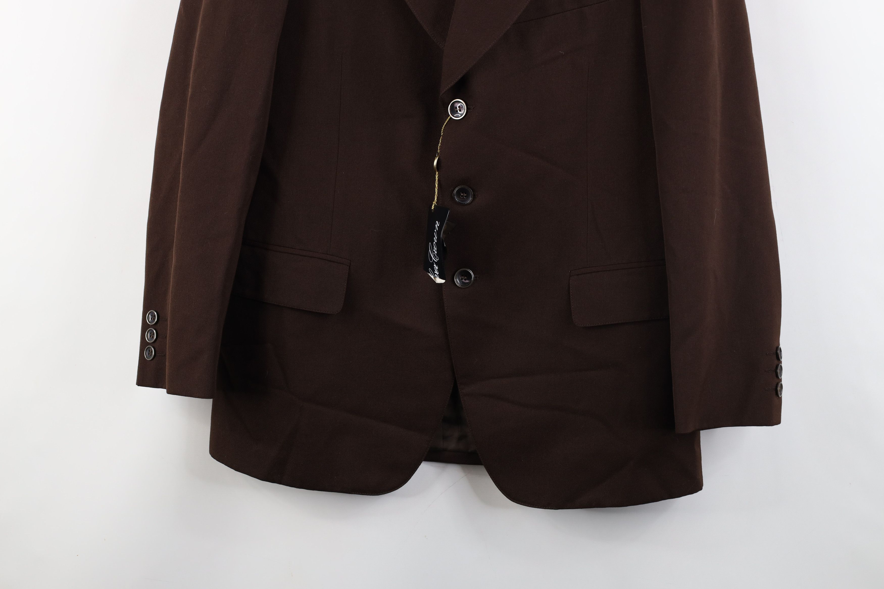 Vintage Deadstock Vintage 50s 60s Streetwear Blazer Jacket Brown Size US L / EU 52-54 / 3 - 3 Thumbnail