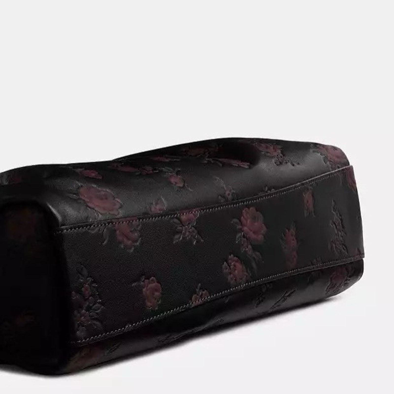 Coach NWT Coach Faye Large Shoulder Bag Floral CCE25 Black/Wine Size ONE SIZE - 12 Thumbnail