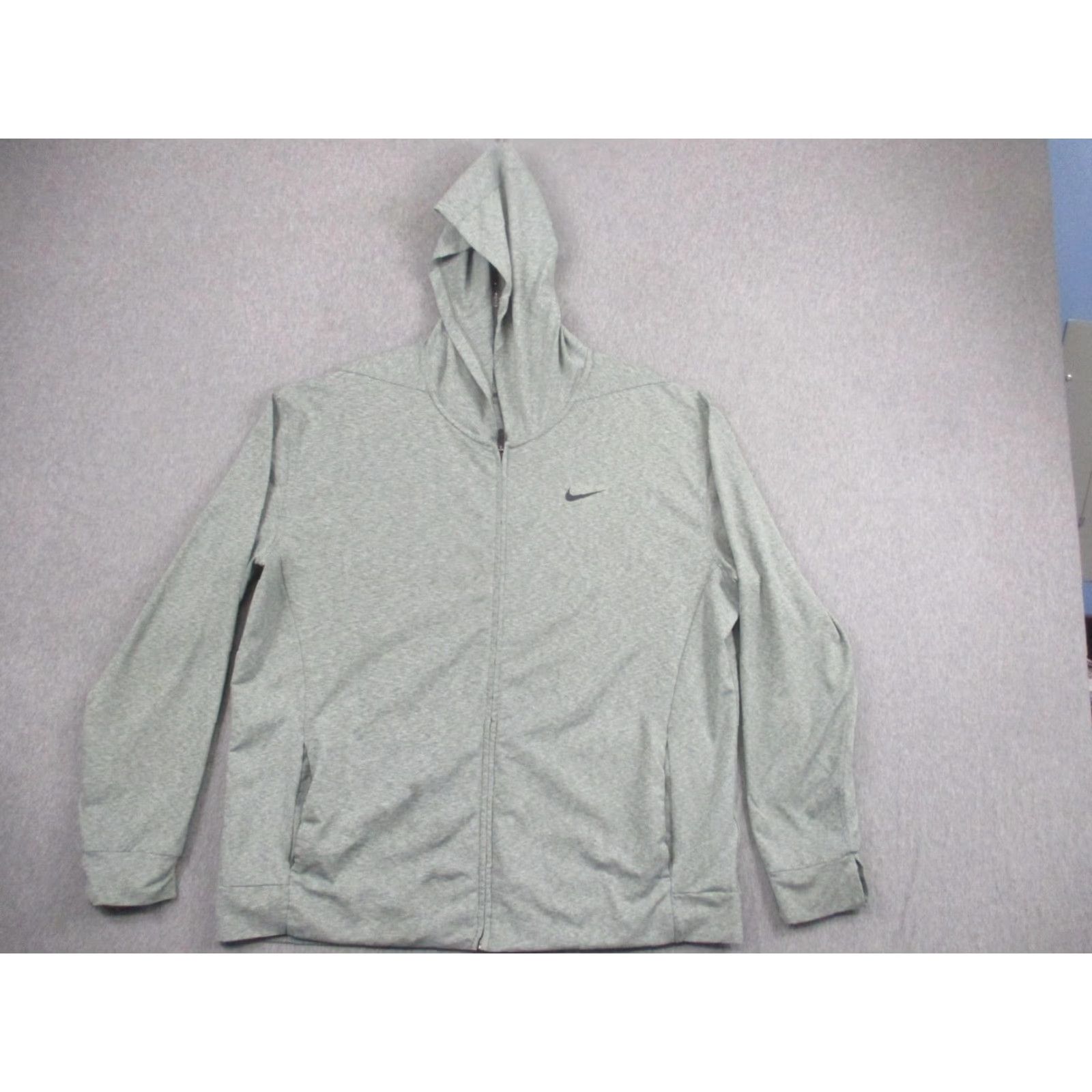 Nike Nike Dri-FIT Hoodie Mens XL Gray Full Zip Sweatshirt Athletic Running BQ2864-344 Size US XL / EU 56 / 4 - 2 Thumbnail