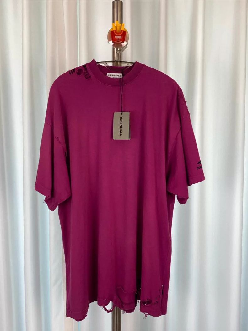 Balenciaga Balenciaga Short Sleeve Band Collection 3 B logo Ripped Ba Size US M / EU 48-50 / 2 - 1 Thumbnail