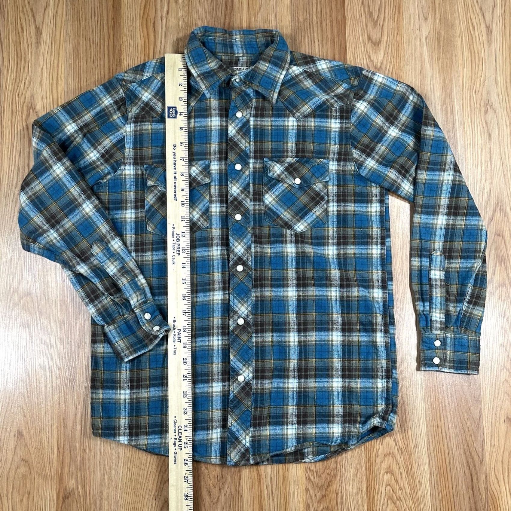 Vintage Vintage Flannel Shirt Mens Small Plaid Long Sleeve Western Pearl Snap Button Up Size US S / EU 44-46 / 1 - 3 Thumbnail