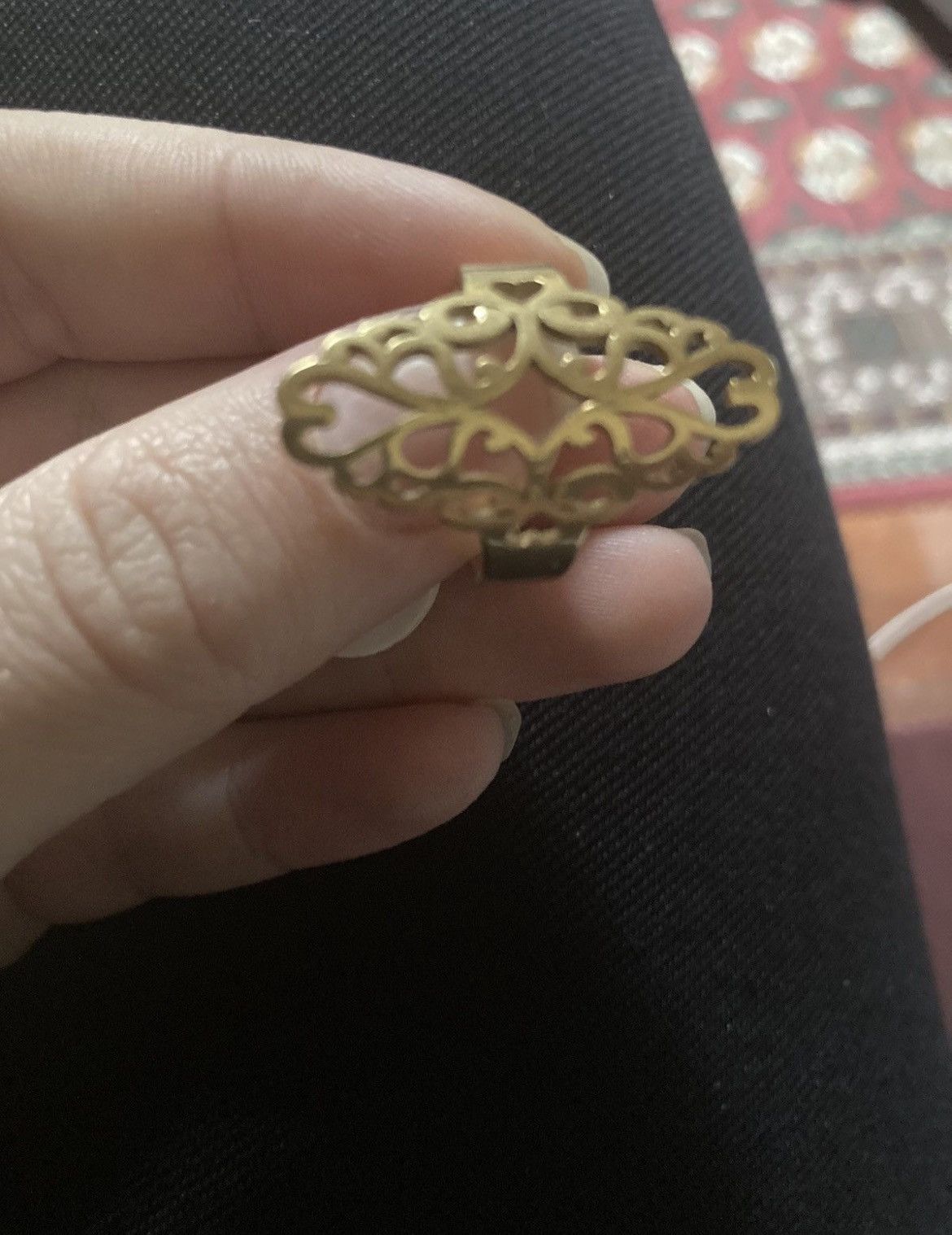 Other 18 karat gold plated stainless steel boho Mandela ring Size ONE SIZE - 2 Thumbnail