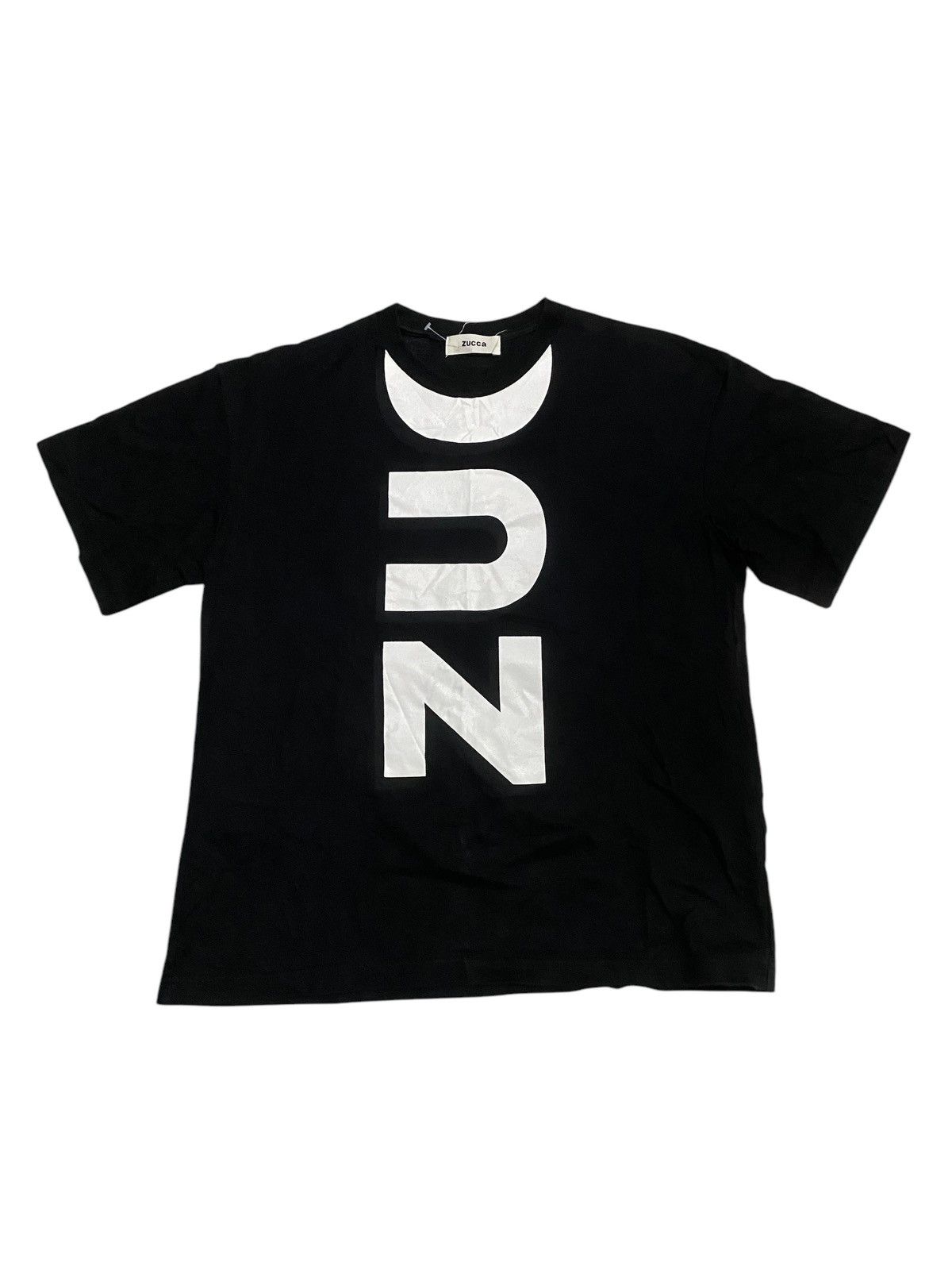 Vintage Zucca Issey Miyake Biglogo Black Tee Size US M / EU 48-50 / 2 - 1 Thumbnail