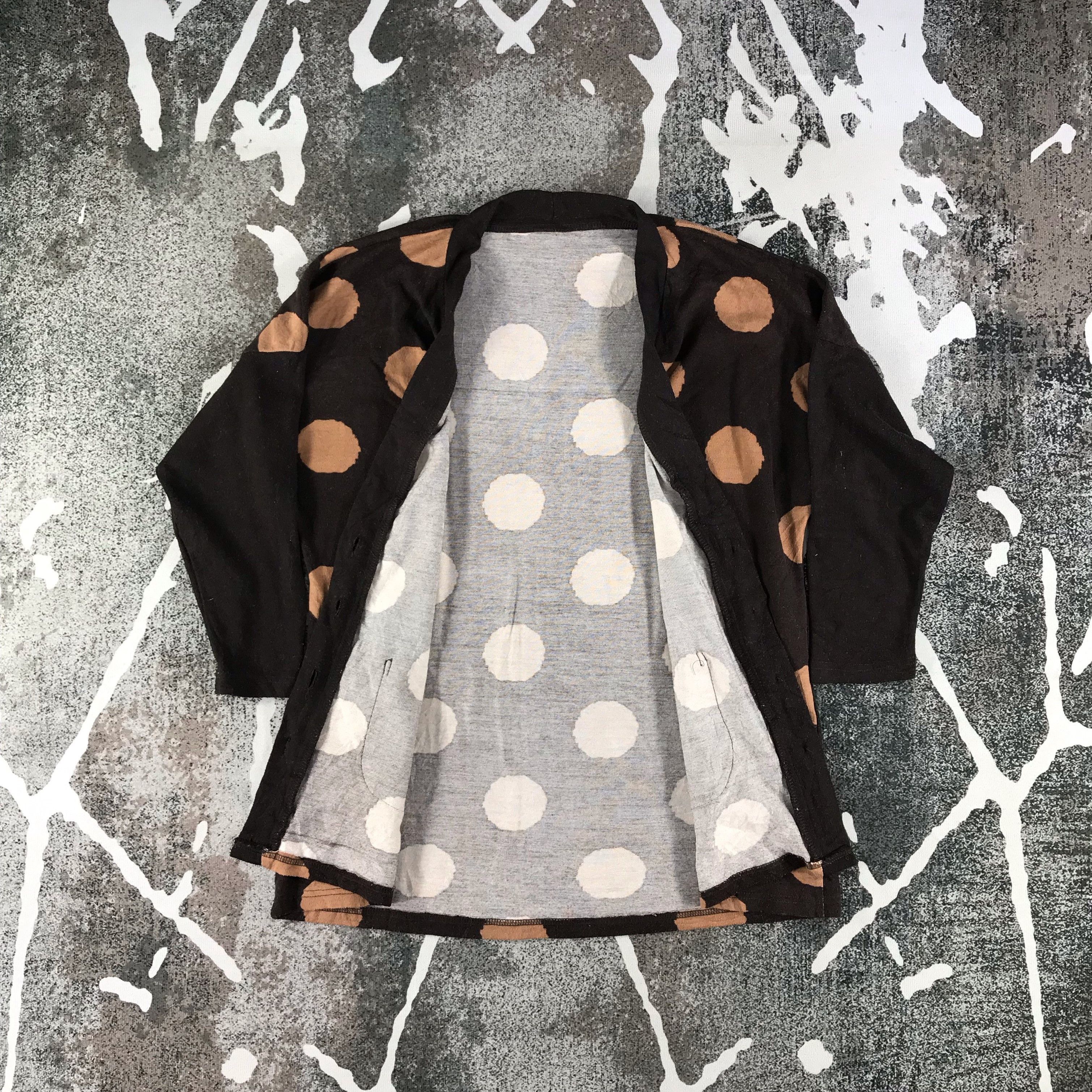 Vintage Just Wave Polka Dot Cardigan Sweater F170 Size US L / EU 52-54 / 3 - 2 Thumbnail