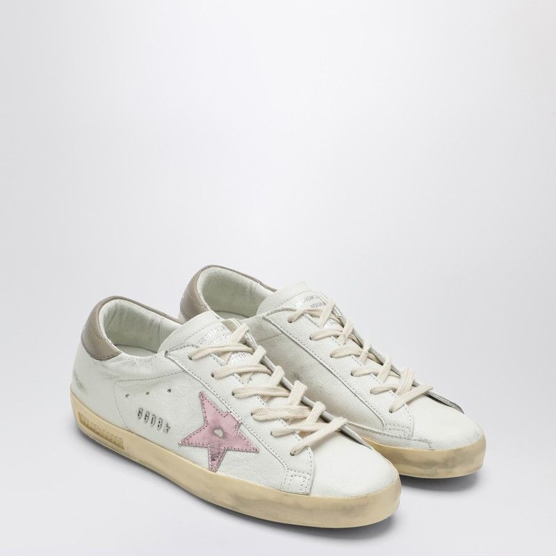 Golden Goose Golden Goose White/Grey/Pink Super-Star Trainer Size US 10 / IT 40 - 1 Thumbnail