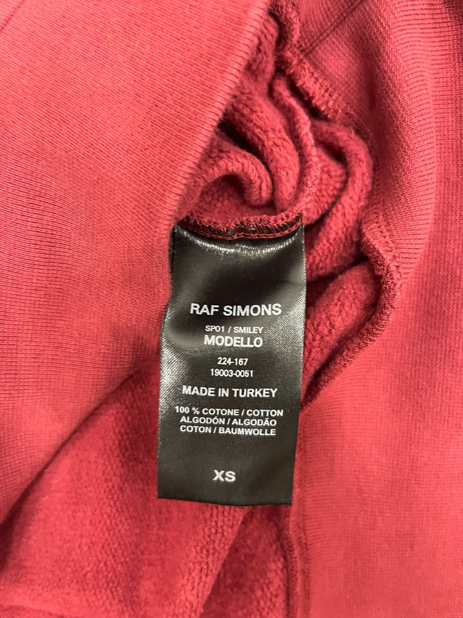 Raf Simons RAF SIMONS COLLEGE SMILEY SWEATSHIRT Size US XS / EU 42 / 0 - 6 Thumbnail