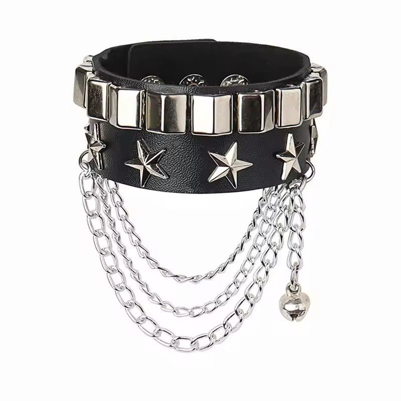 Jewelry Rock Punk Star Bracelet Size ONE SIZE - 1 Thumbnail