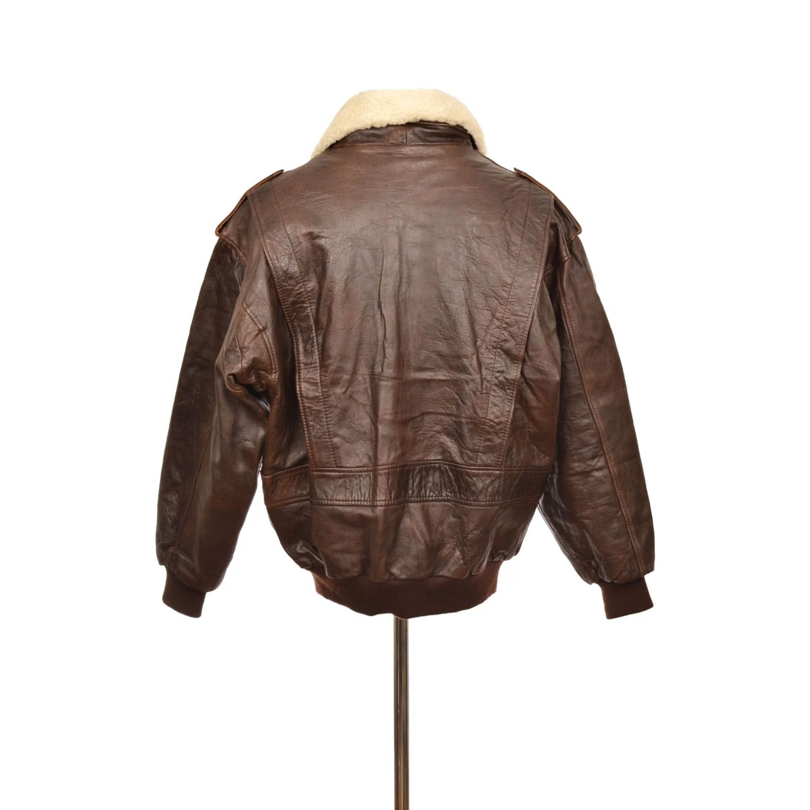 Vintage DDP McDuncan Air Force Brown Leather Aviator Jacket Size 50 Mens Bomber Jacket Leather Brown 50 Vintage Bay? Size US M / EU 48-50 / 2 - 4 Thumbnail