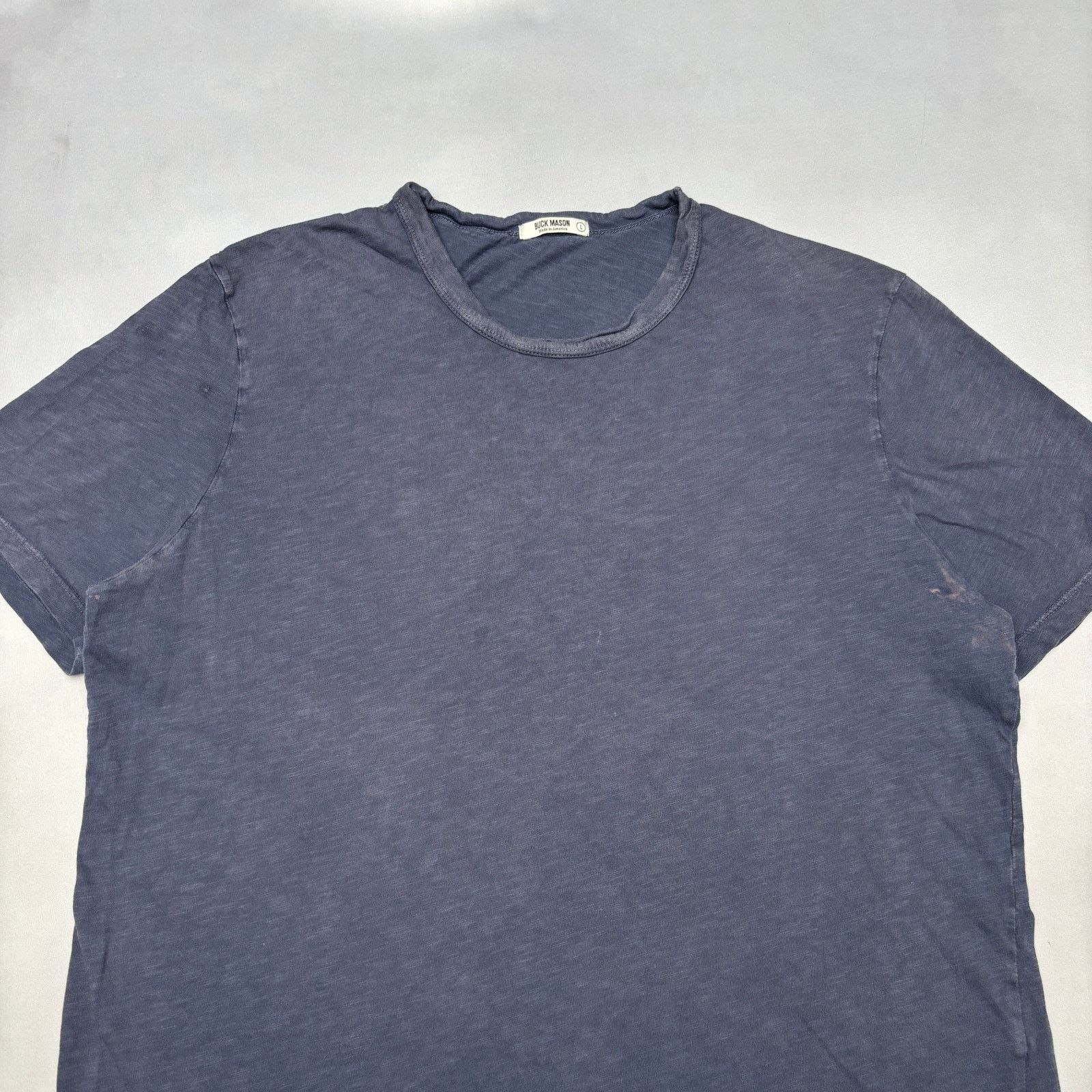 Buck Mason Buck Mason Slub Curved Hem T Shirt Men's Large Quiet Luxury Size US L / EU 52-54 / 3 - 2 Thumbnail