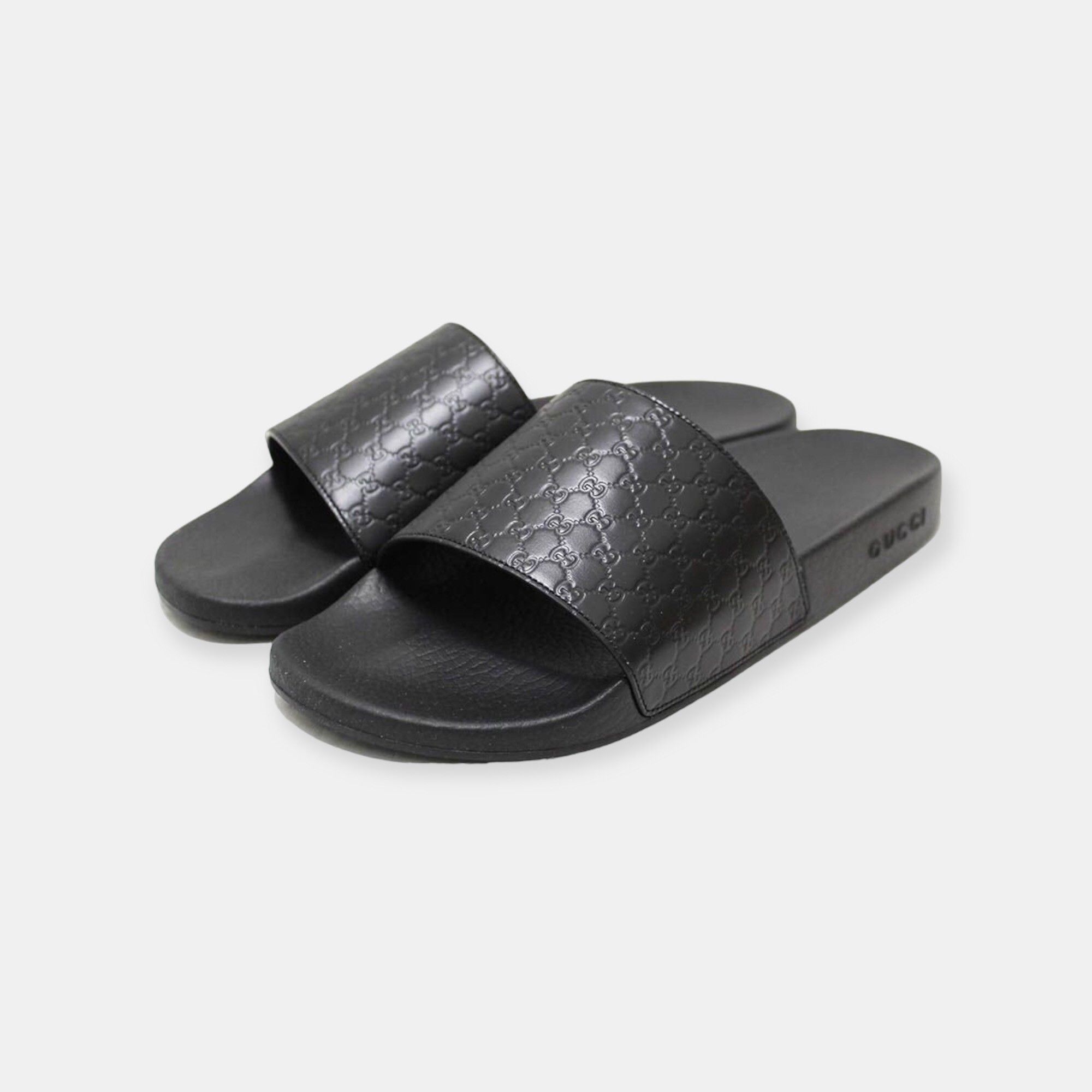 Gucci o1s1wg110425 O W Giola Flt Slides in Black Size US 5 / IT 35 - 1 Thumbnail