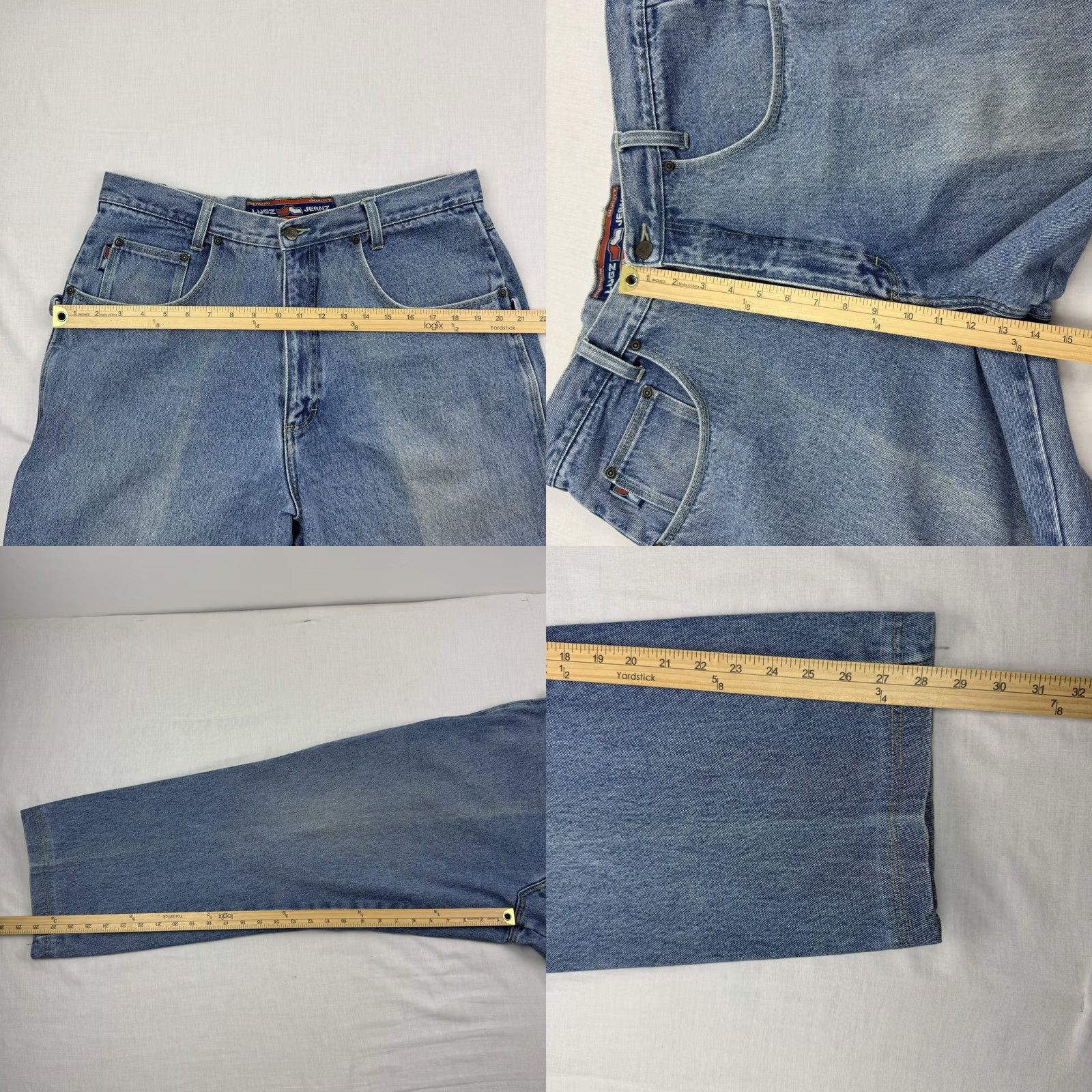 Lugz VINTAGE Lugz Jeans Adult 34x28 Hipster Punk Skater Pockets Embroidered Denim Blue 90s Y2K Mens jeans Size US 34 / EU 50 - 8 Thumbnail