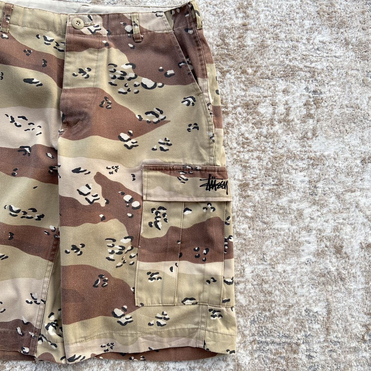 Vintage 90's Stussy Jorts Camo Cargo Pants Shorts