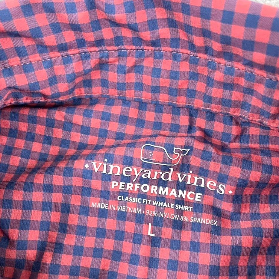 Vineyard Vines Vineyard Vines Shirt Mens Large Pink Blue Check Performance Button-Down Preppy Size US L / EU 52-54 / 3 - 2 Thumbnail