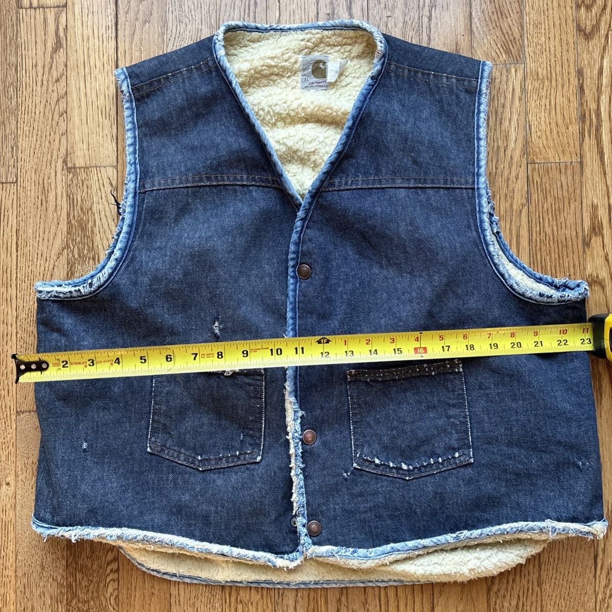 Carhartt Vintage Carhartt Denim Vest Men's XL Sherpa 70s Workwear Size US XL / EU 56 / 4 - 12 Thumbnail