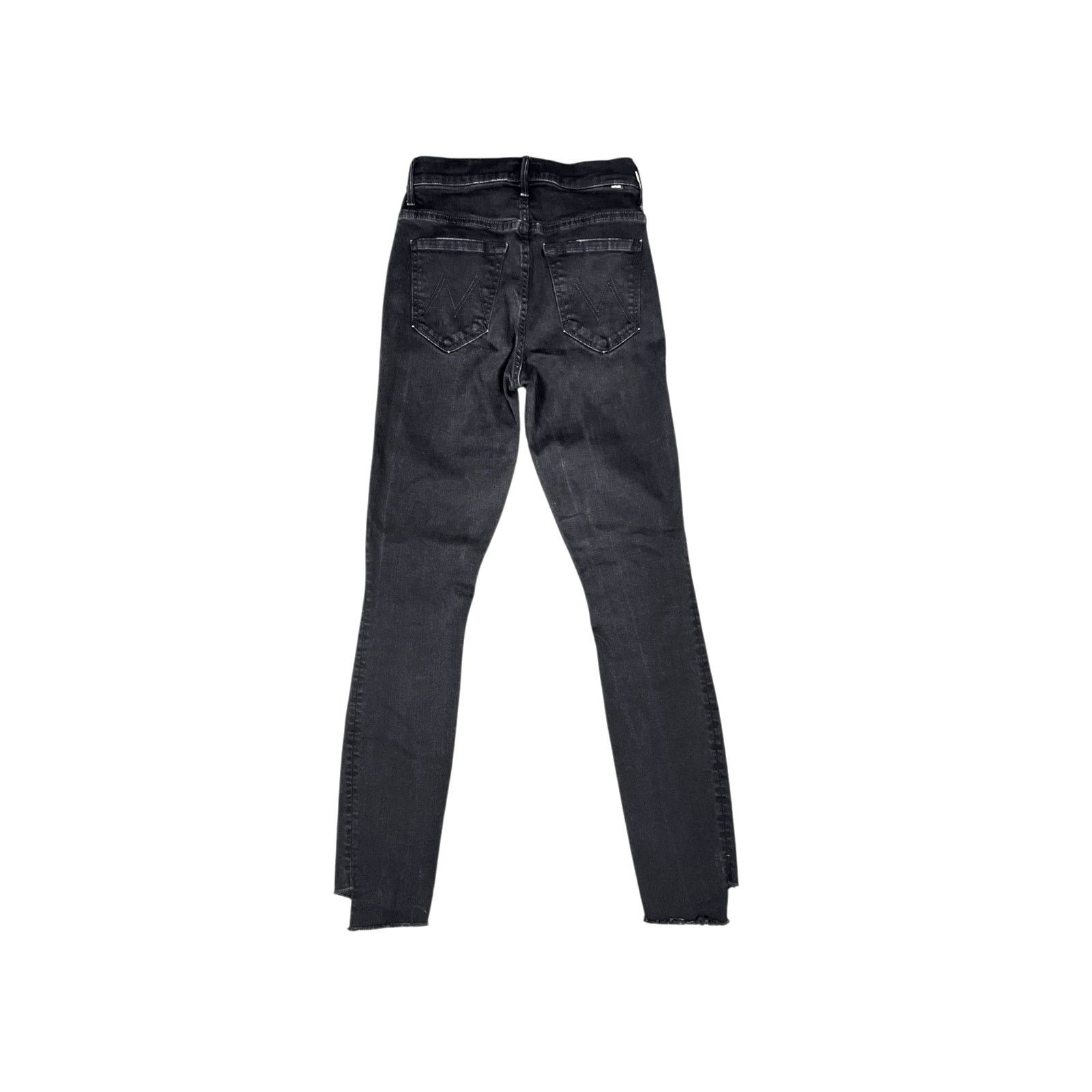 MOTHER Mother Stunner Zip Ankle Step Fray Jeans Not Guilty Black 24 Size 24" / US 00 / IT 34 - 4 Thumbnail